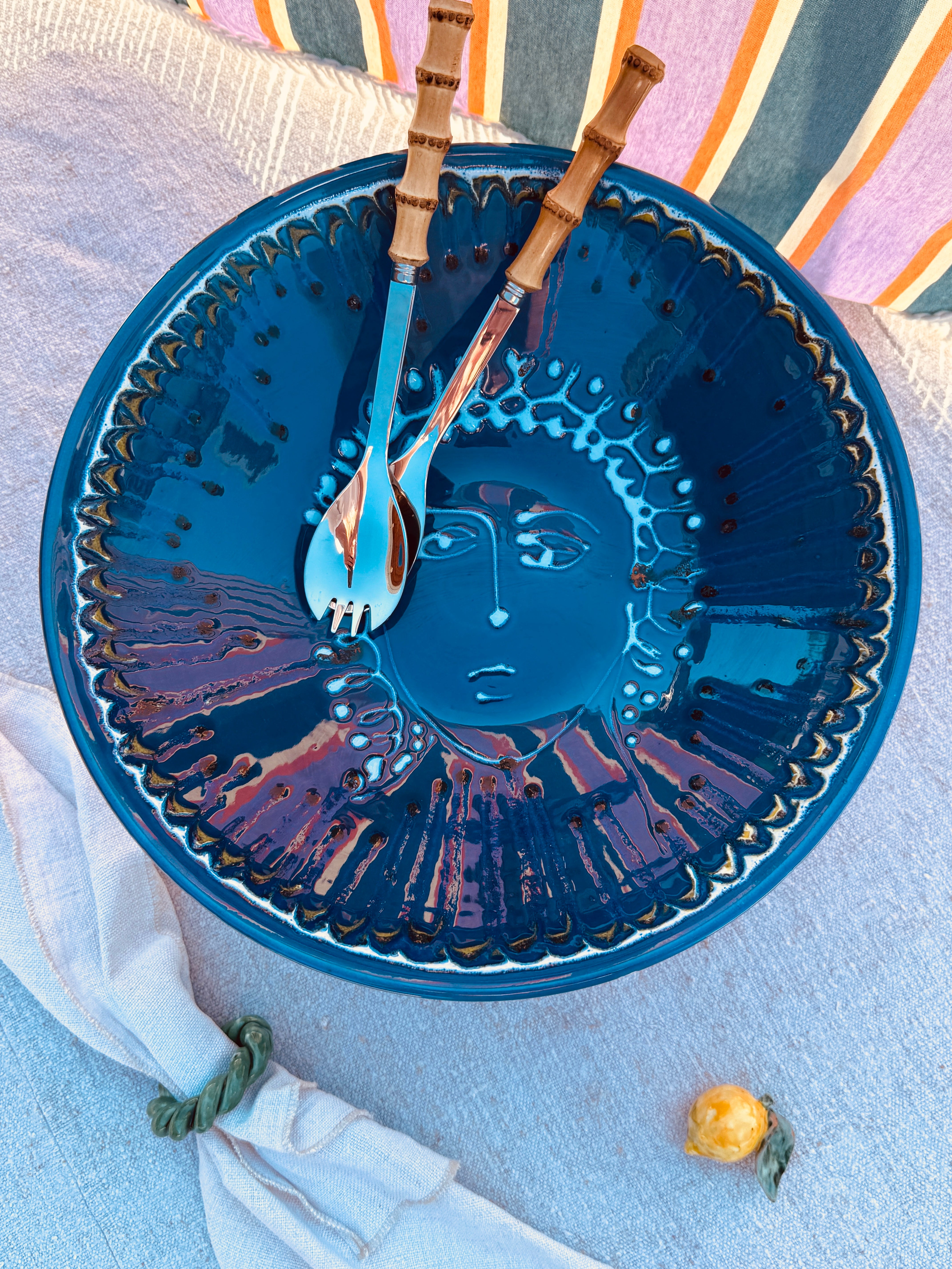 Unique Art Object – "Konic" Psychodelic Viso High Bowl, 35 cm