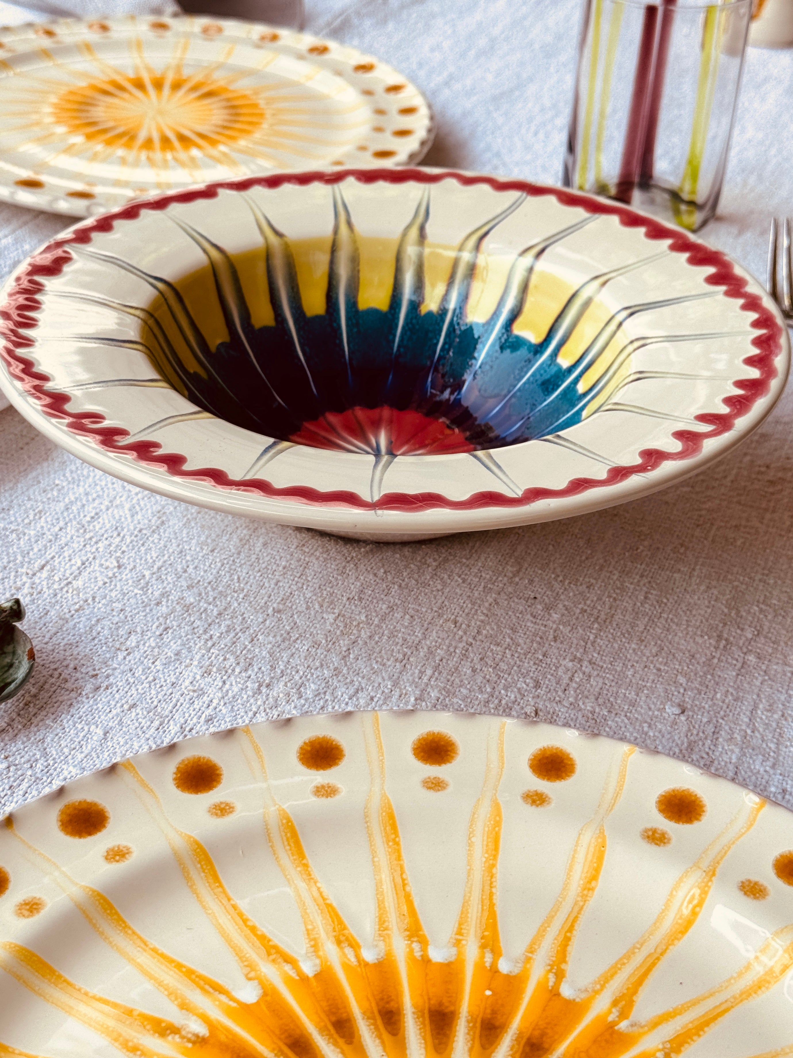 Handgefertigte Pastaschale 25 cm | Cappello di Prete