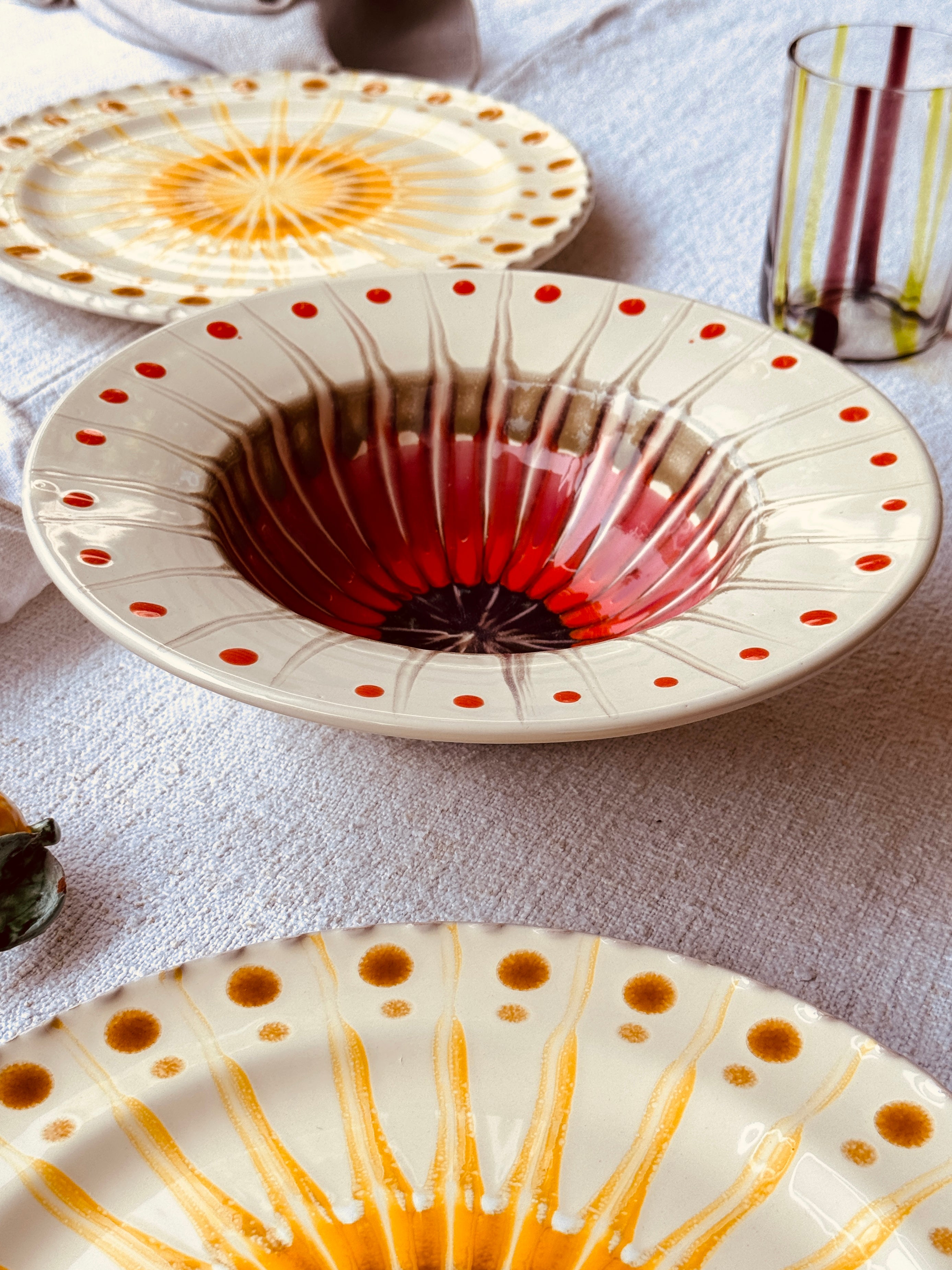 Handgefertigte Pastaschale 25 cm | Cappello di Prete