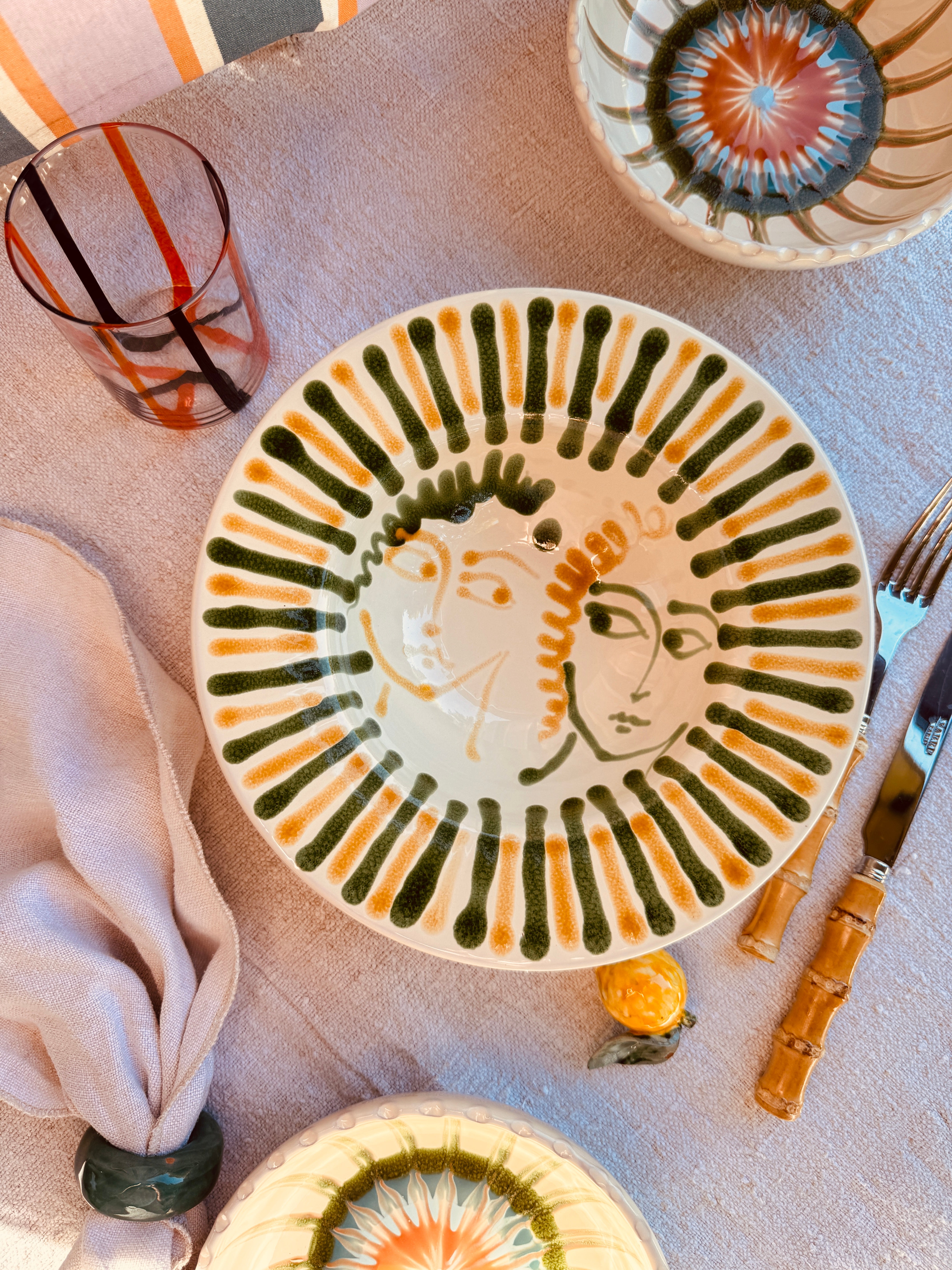 Handgefertigte Pastaschale 25 cm | Cappello di Prete