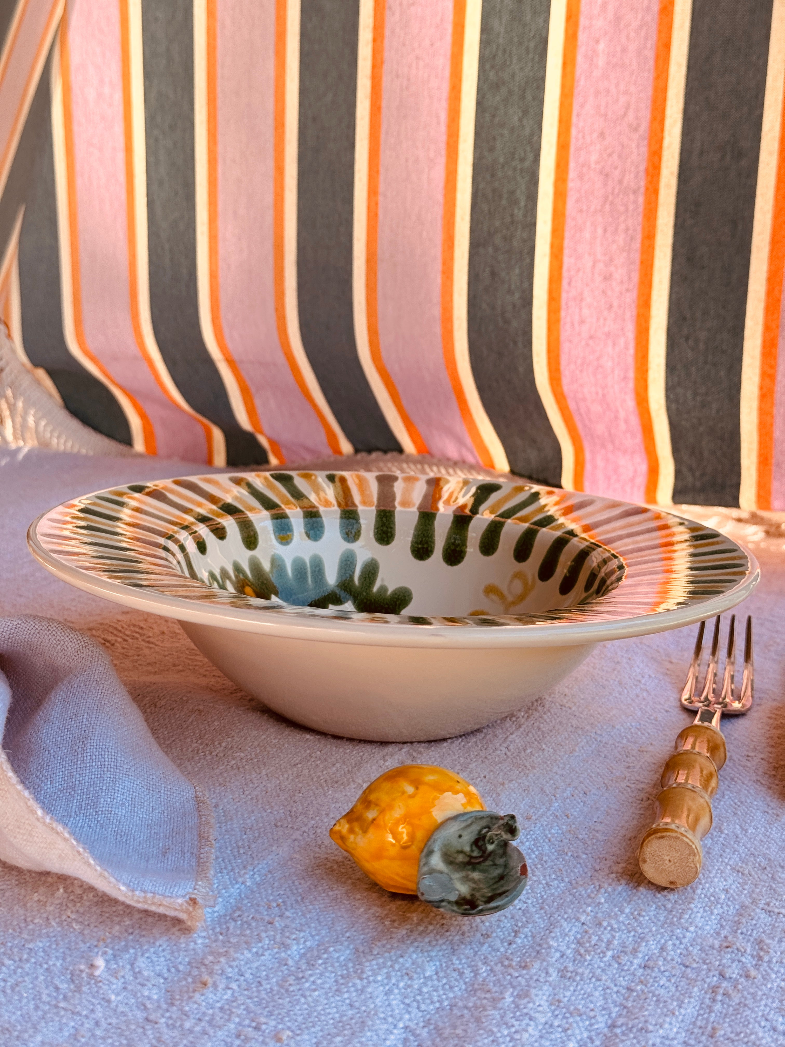 Handgefertigte Pastaschale 25 cm | Cappello di Prete