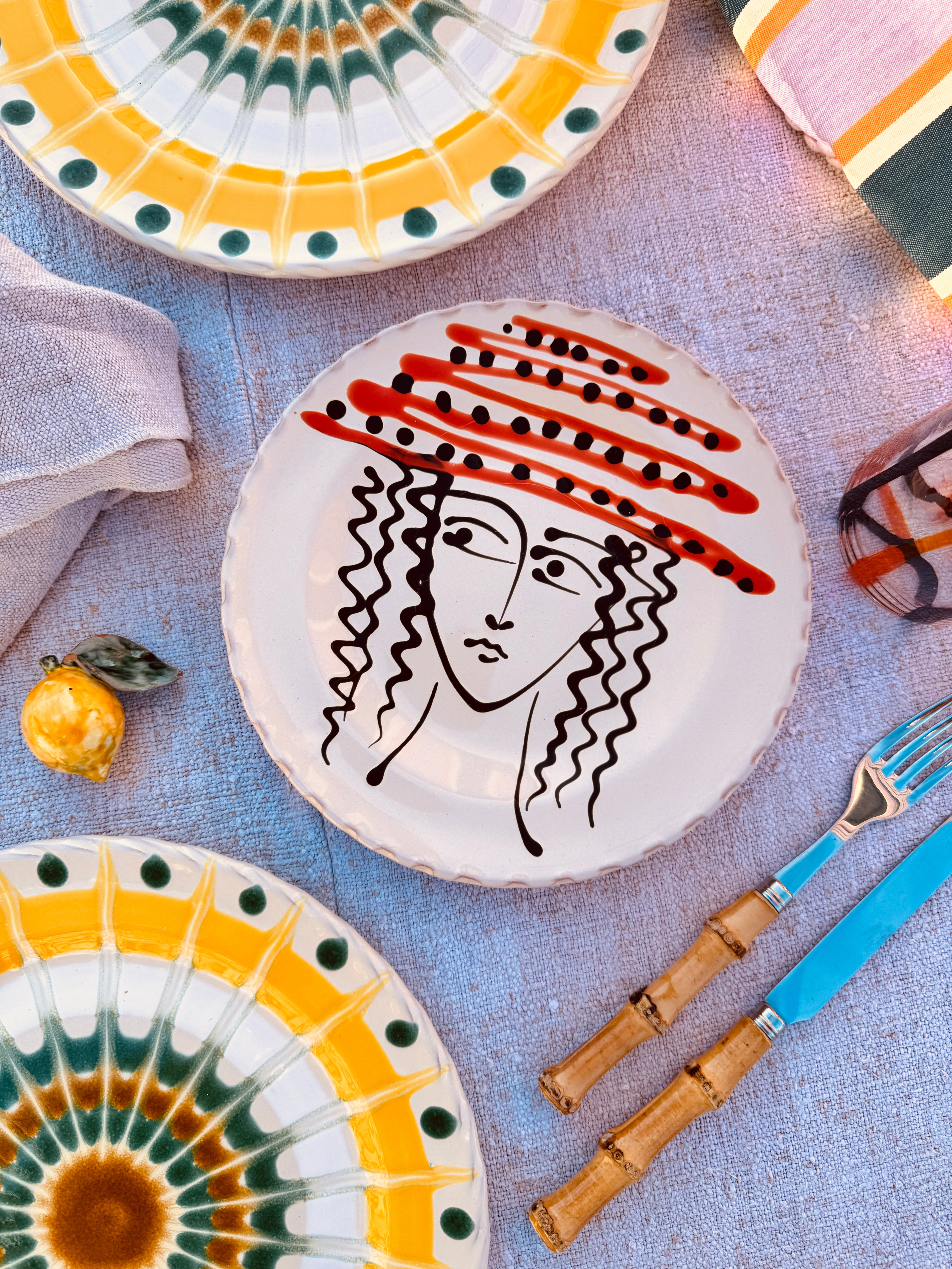 Viso Antipasti Plate "Ciao Madame Picasso" - 20cm