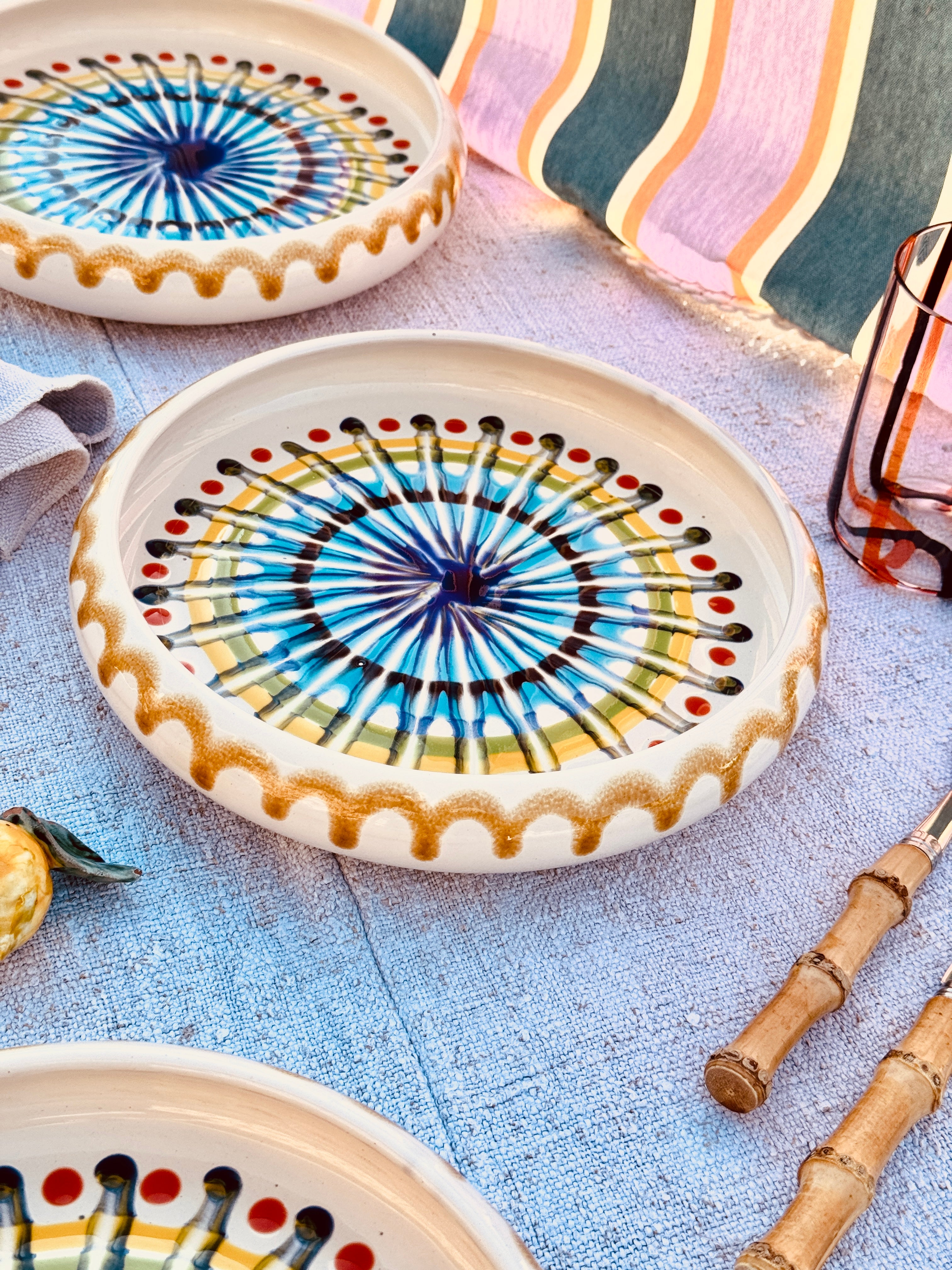 Psychodelic Frisbee Plate - 25cm "Lido Riviera"