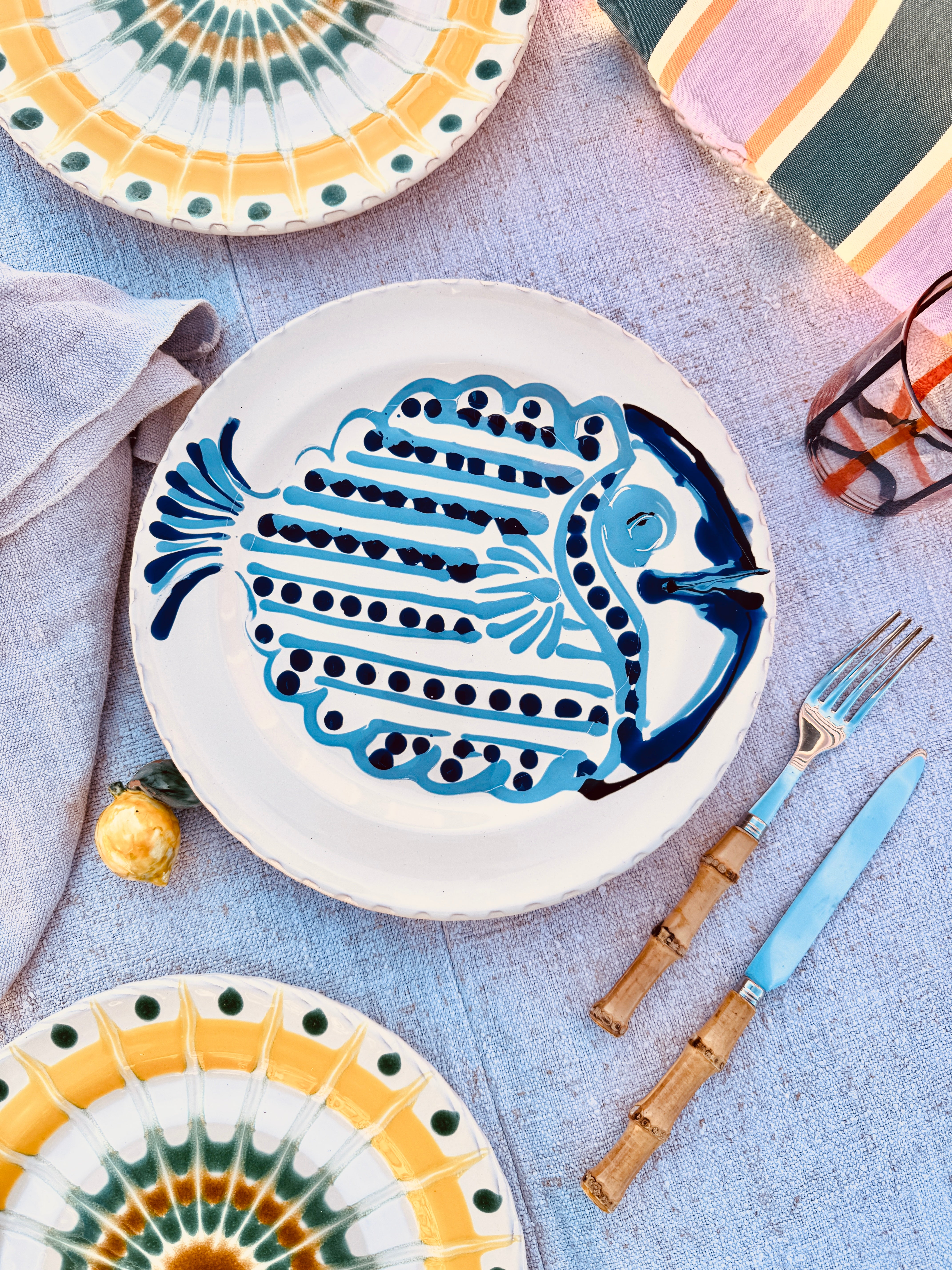 Psychodelic Speiseteller - 27cm "Unique Art Pieces by Studio Riviera"