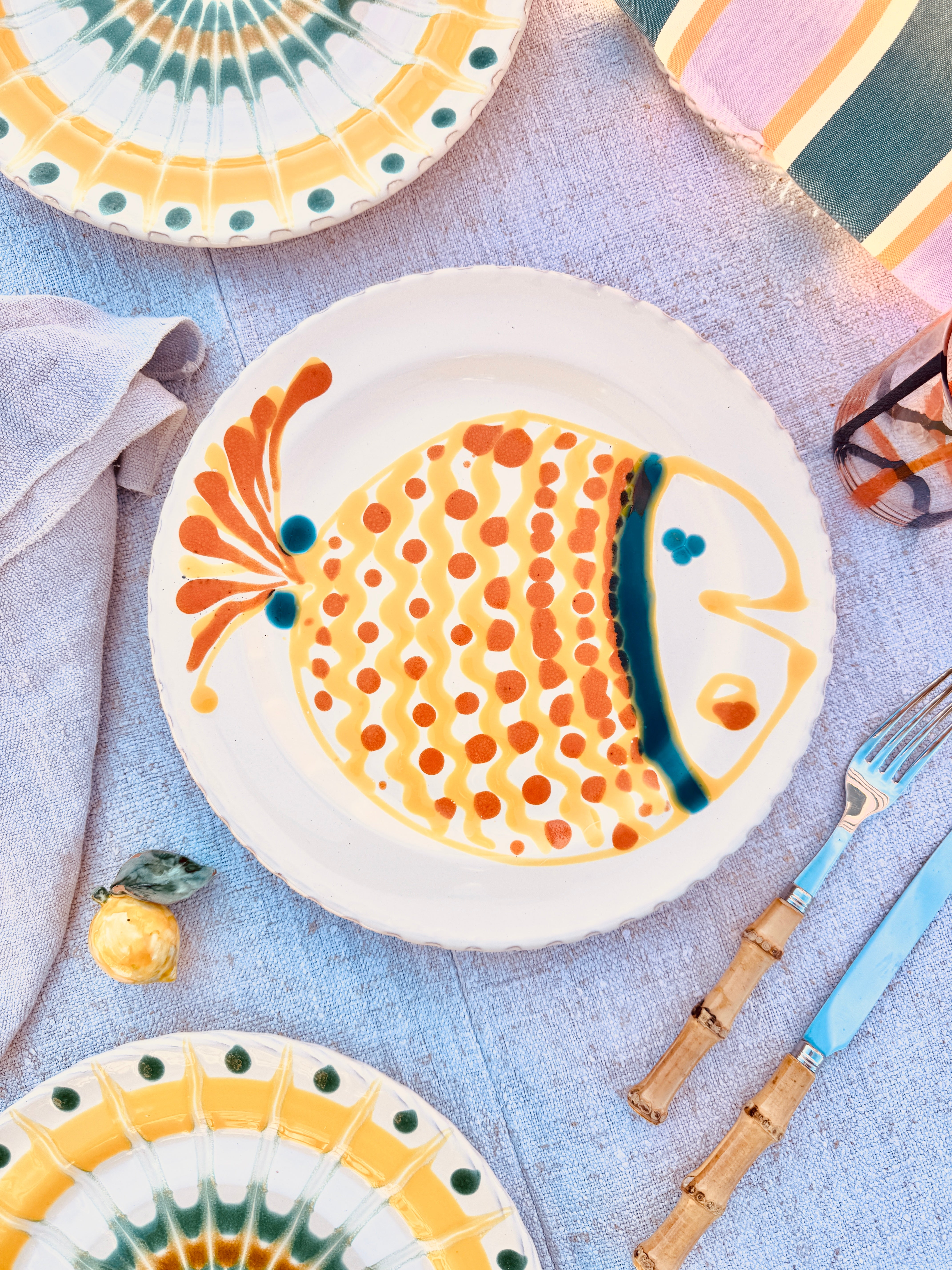 Psychodelic Speiseteller - 27cm "Unique Art Pieces by Studio Riviera"