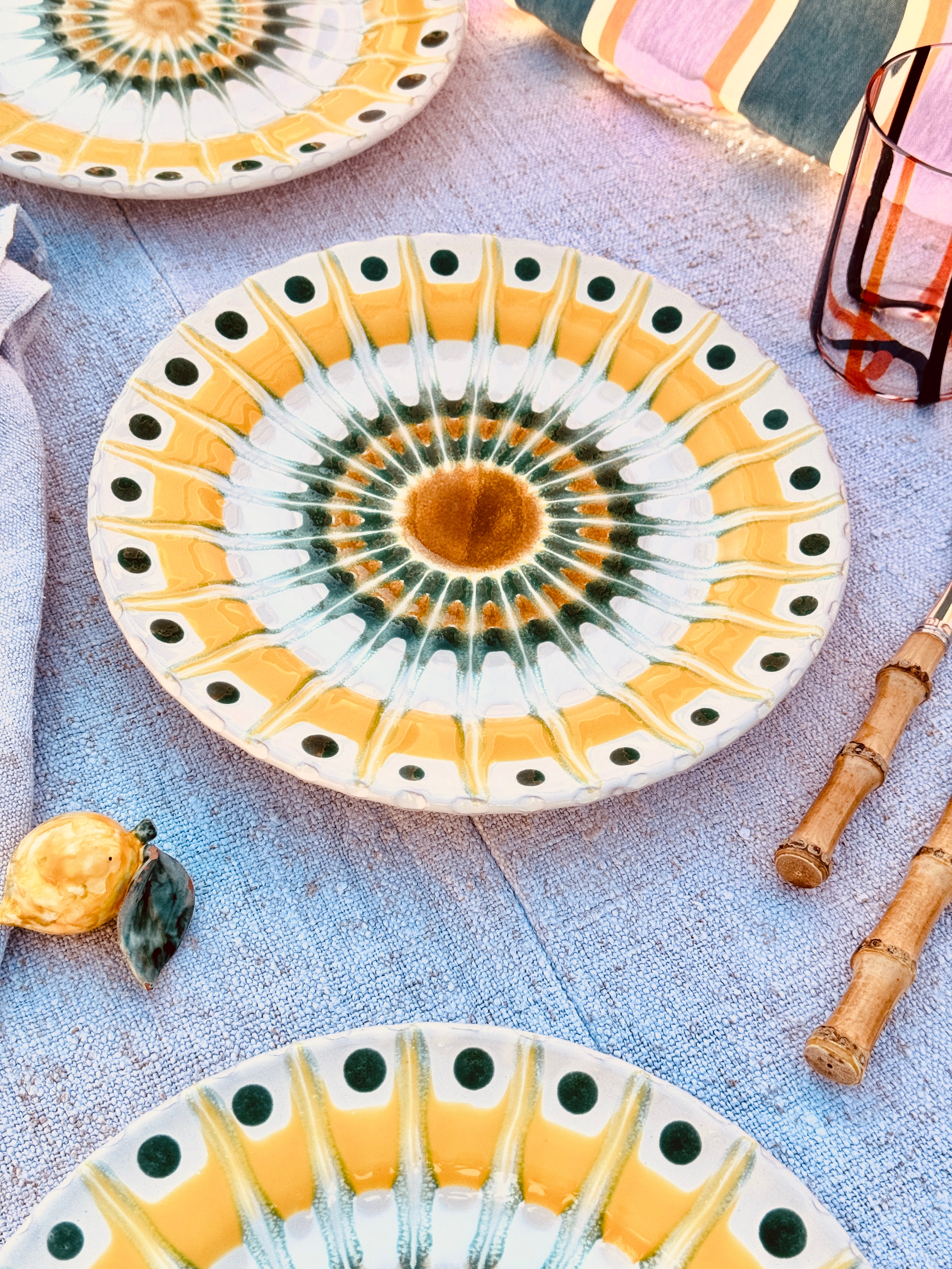 Dinner Plate - 25cm "Grand Hotel Riviera Sole" Handmade in Puglia