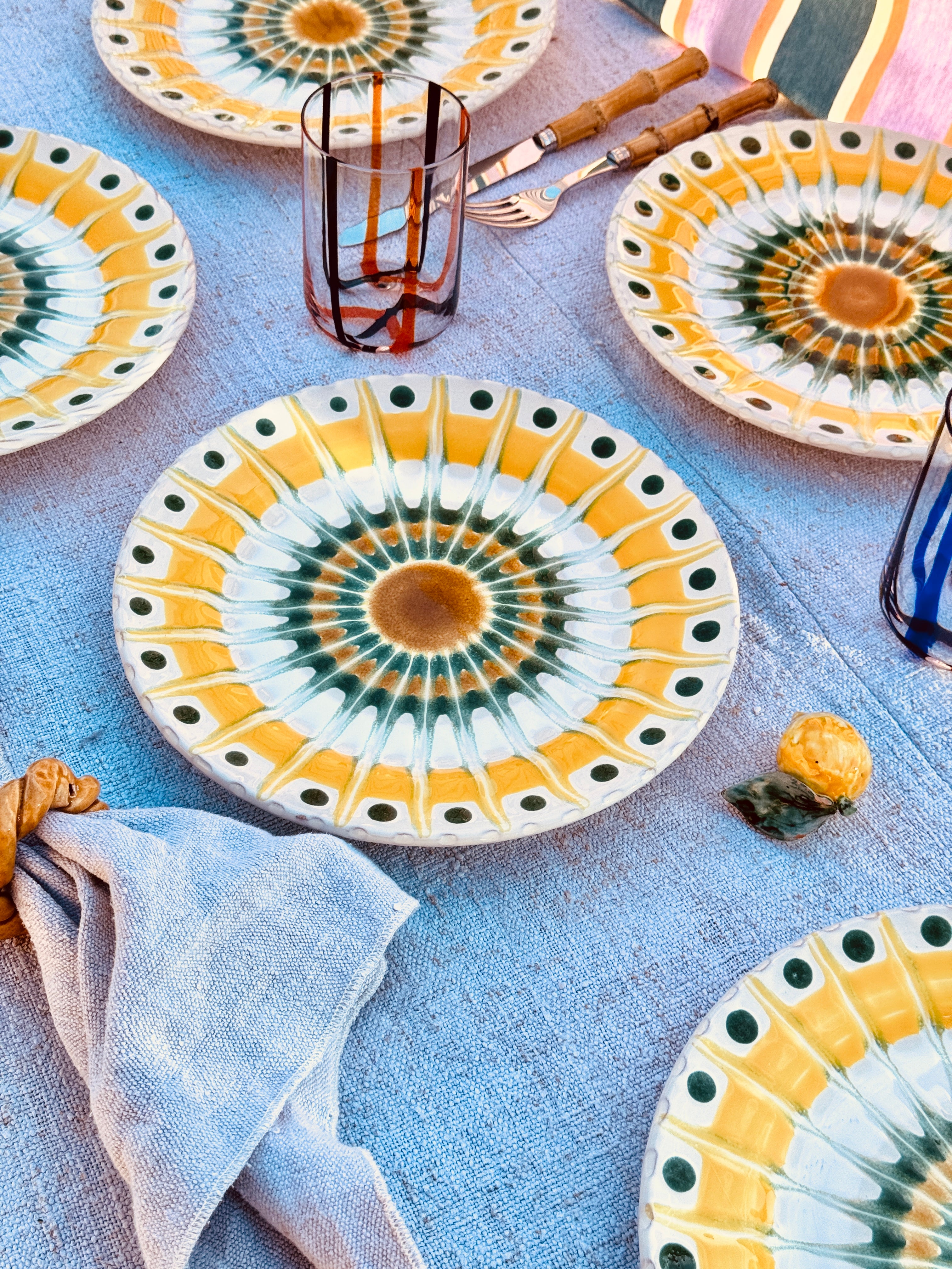 Dinner Plate 25cm "Grand Hotel Riviera Classic Sole" Set of 6