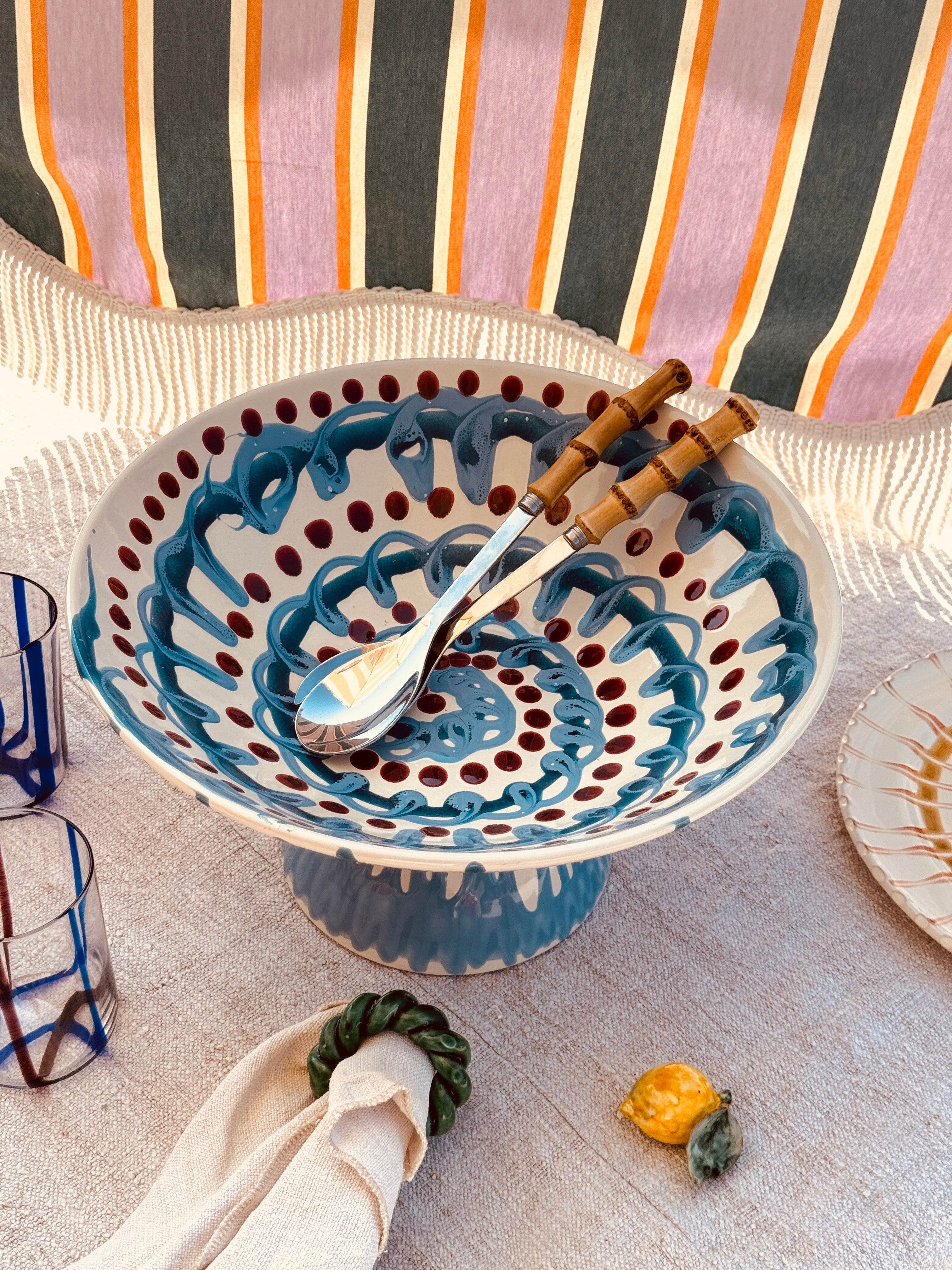 Unique Art Object – "Konic" Psychodelic High Bowl, 35 cm
