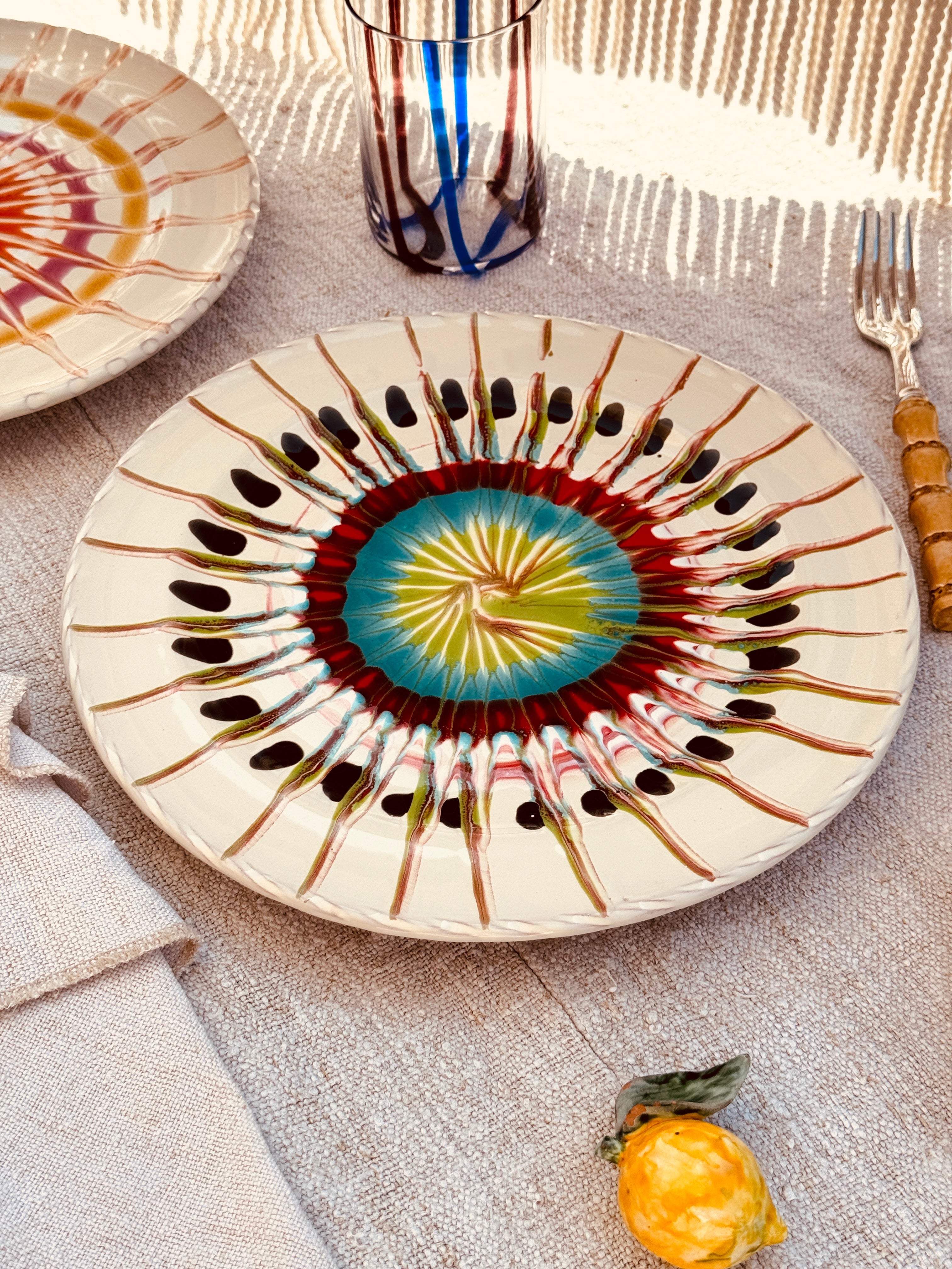 Psychodelic Dinner Plate - 27cm "Unique Art Pieces by Franco Fasano"