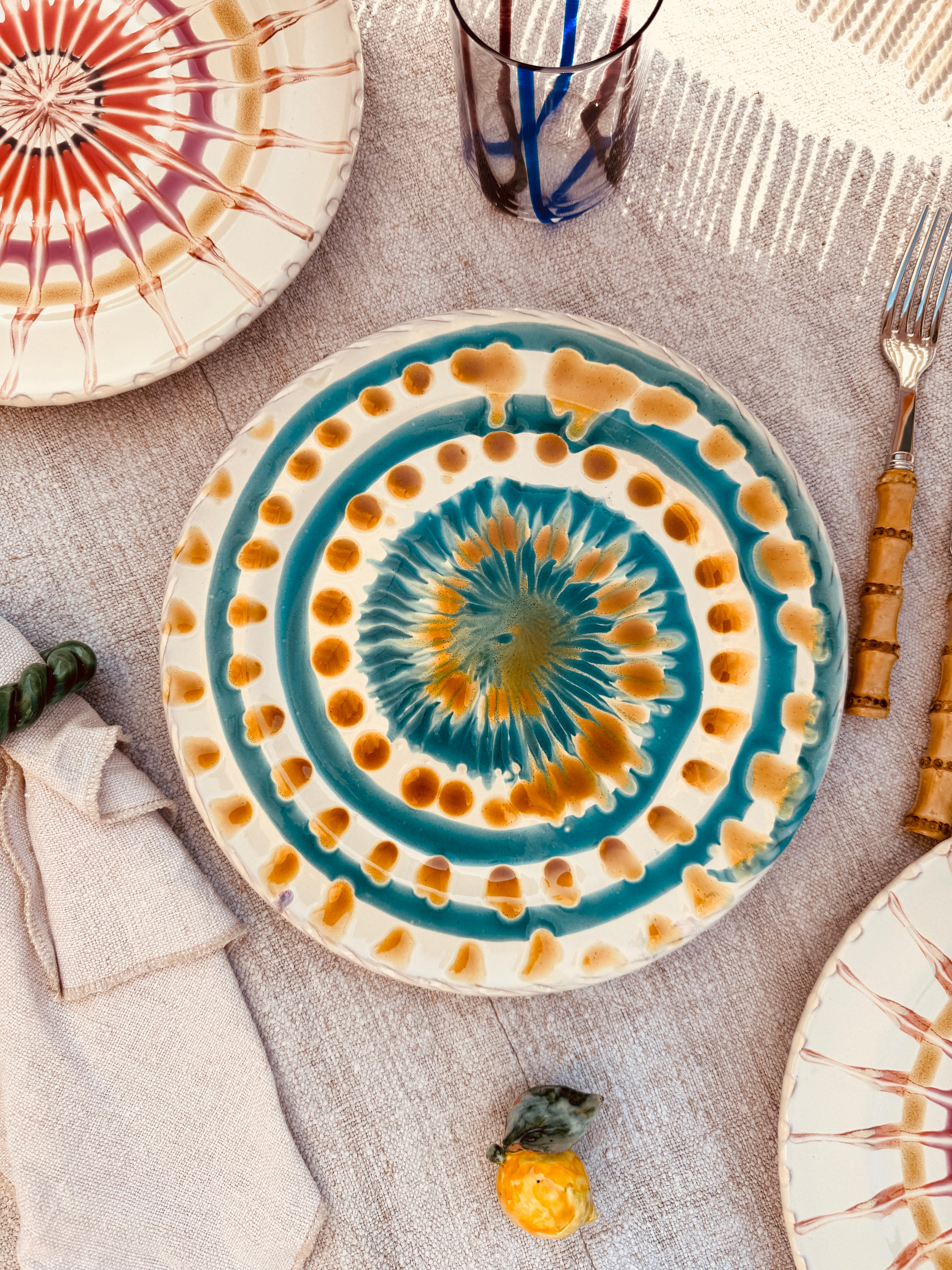 Psychodelic Dinner Plate - 27cm "Unique Art Pieces by Franco Fasano"