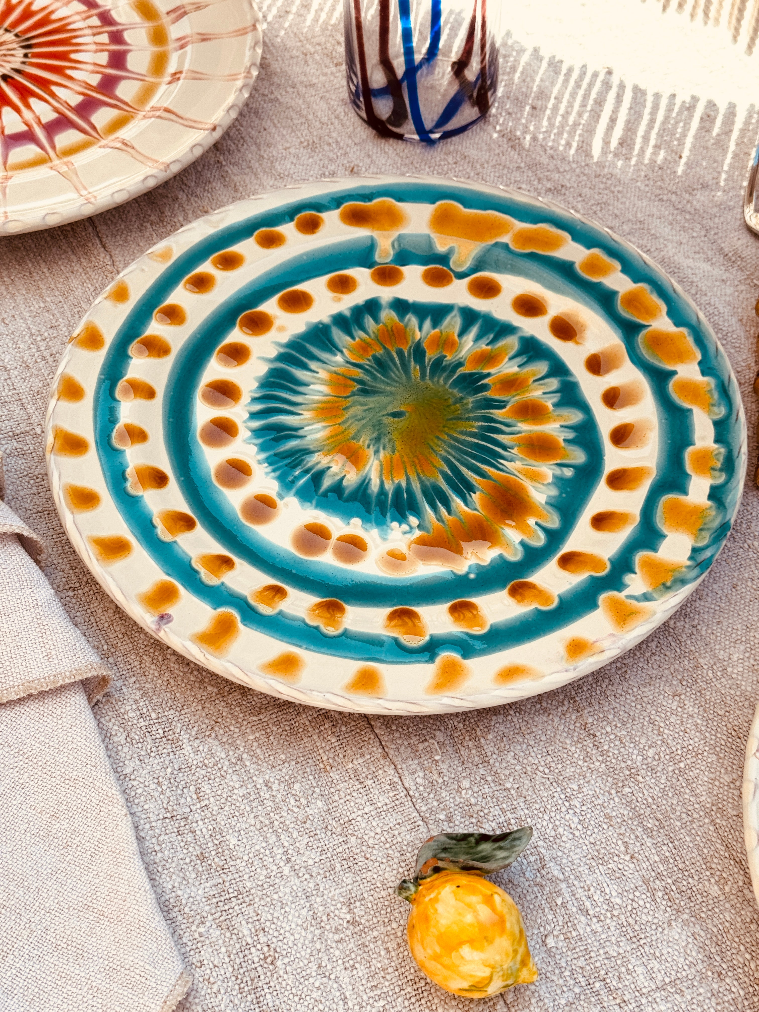 Psychodelic Dinner Plate - 27cm "Unique Art Pieces by Franco Fasano"