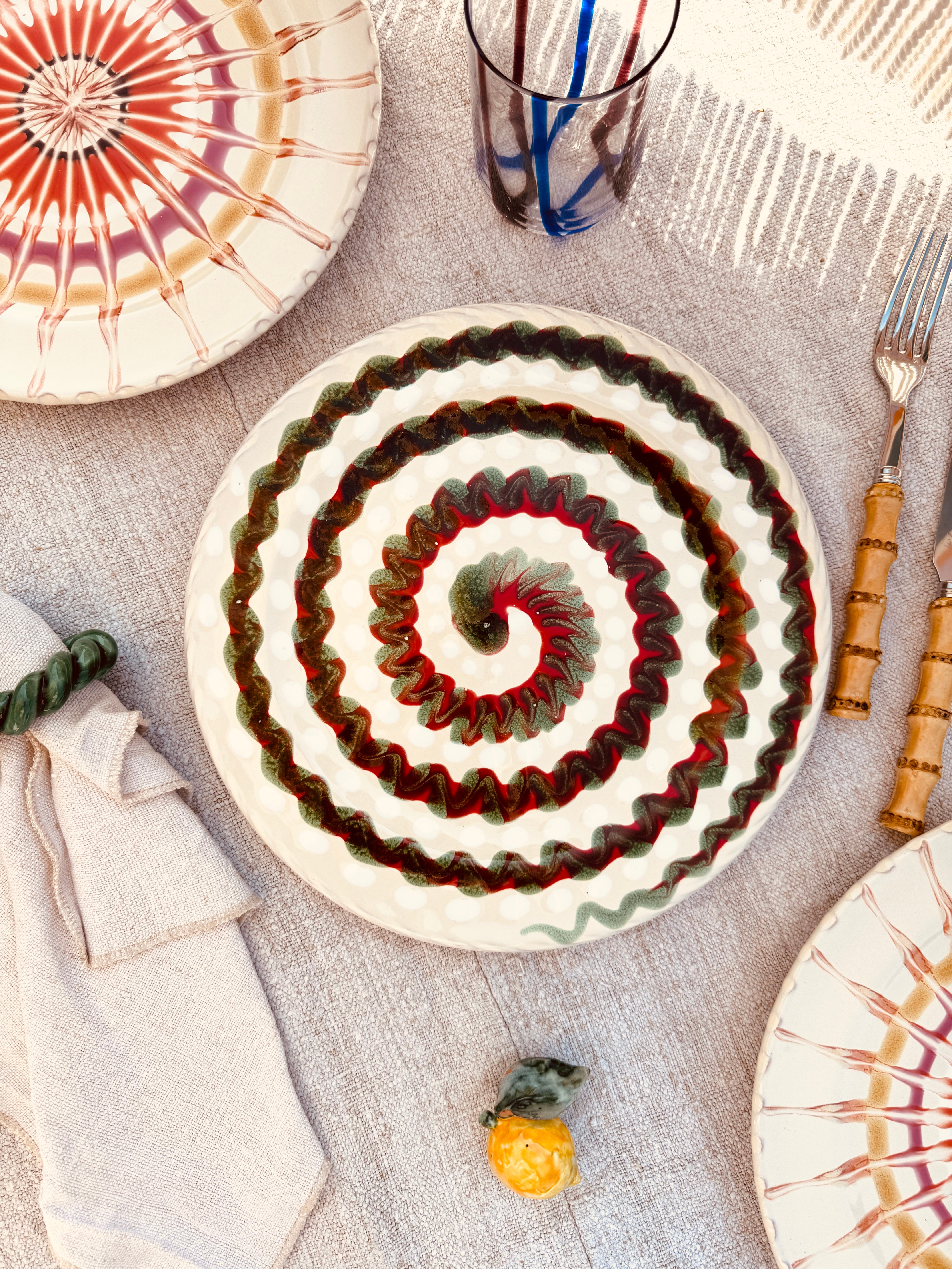 Psychodelic Dinner Plate - 27cm "Unique Art Pieces by Franco Fasano"