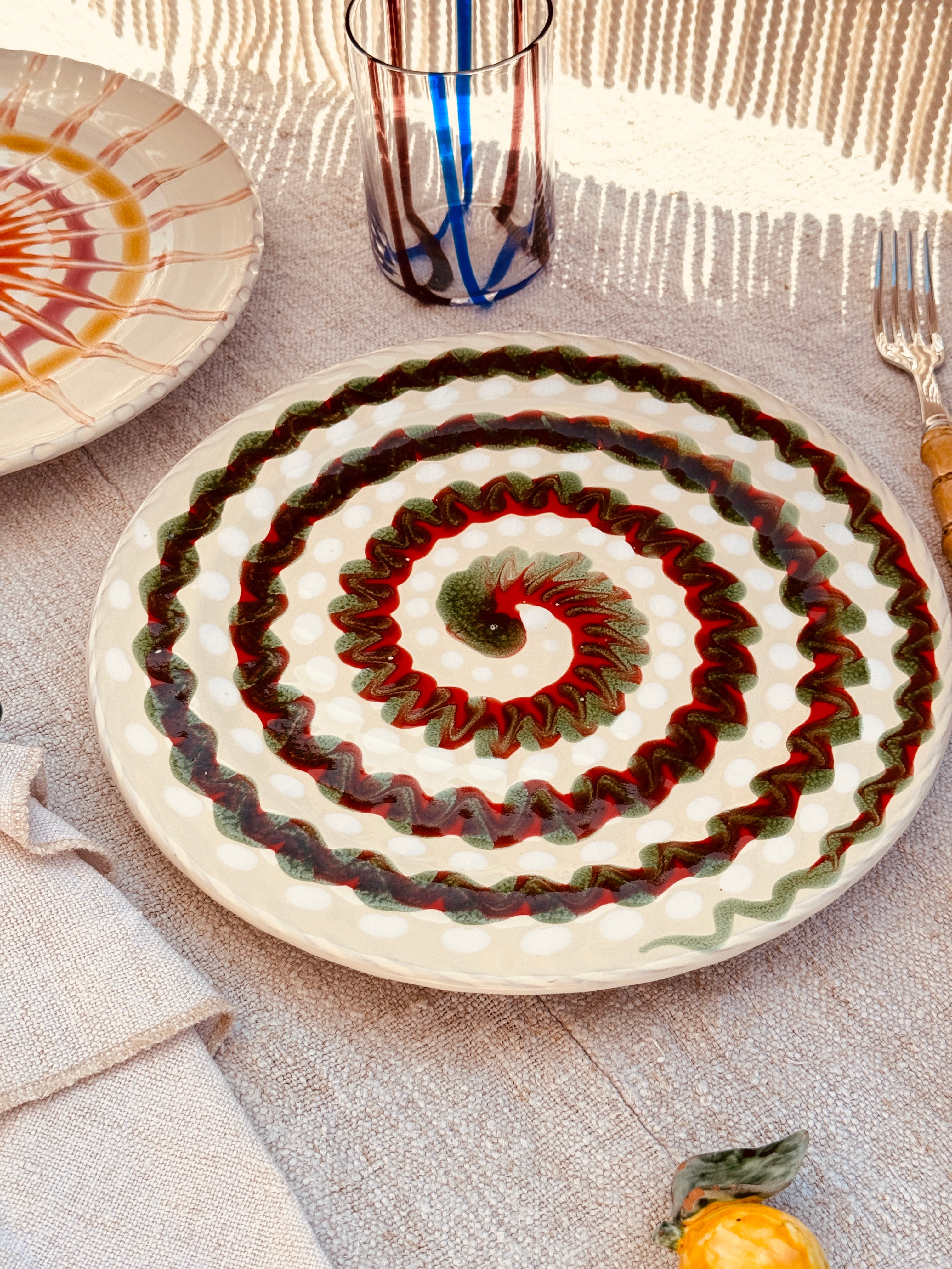 Psychodelic Dinner Plate - 27cm "Unique Art Pieces by Franco Fasano"