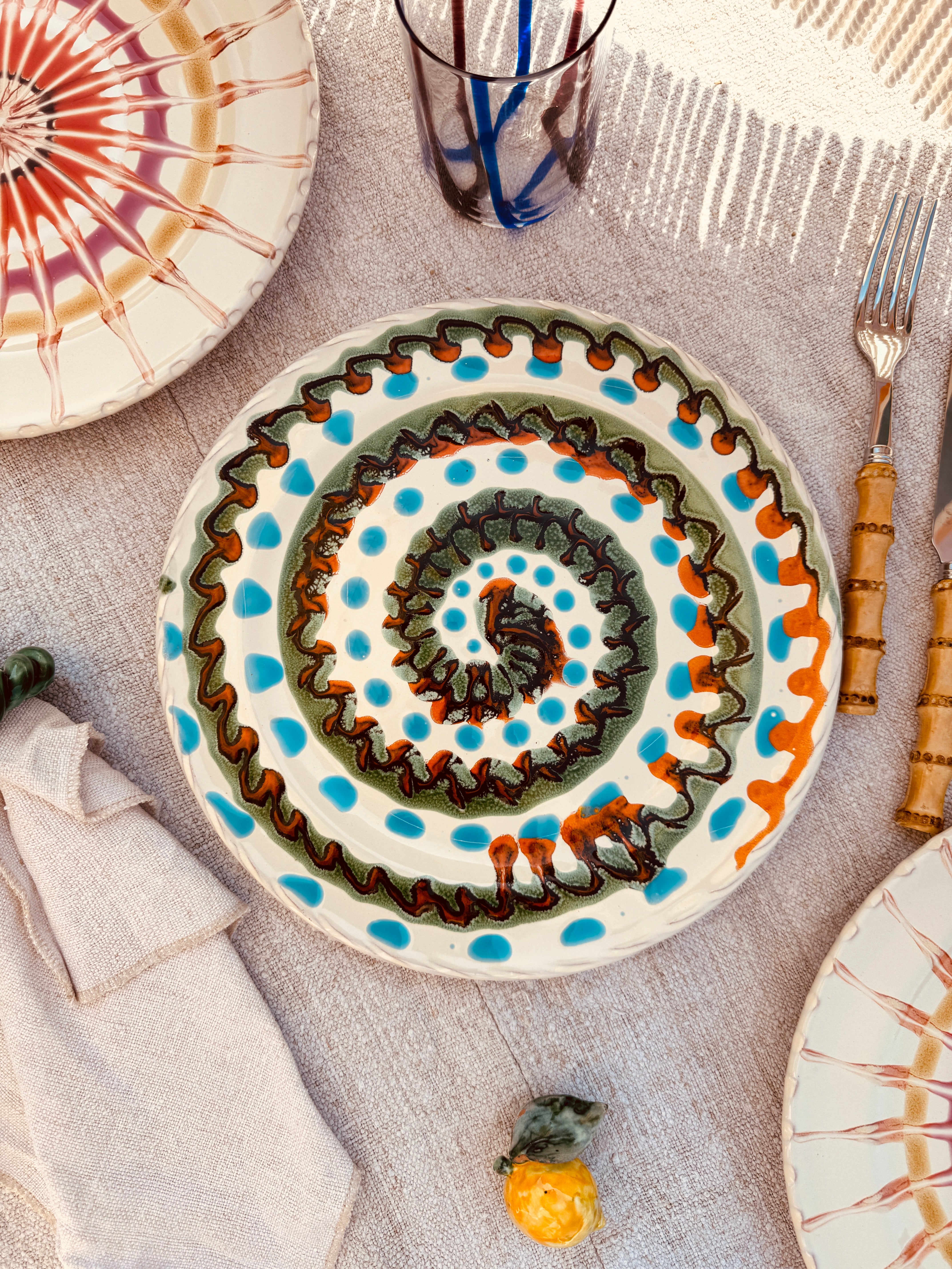 Psychodelic Dinner Plate - 27cm "Unique Art Pieces by Franco Fasano"