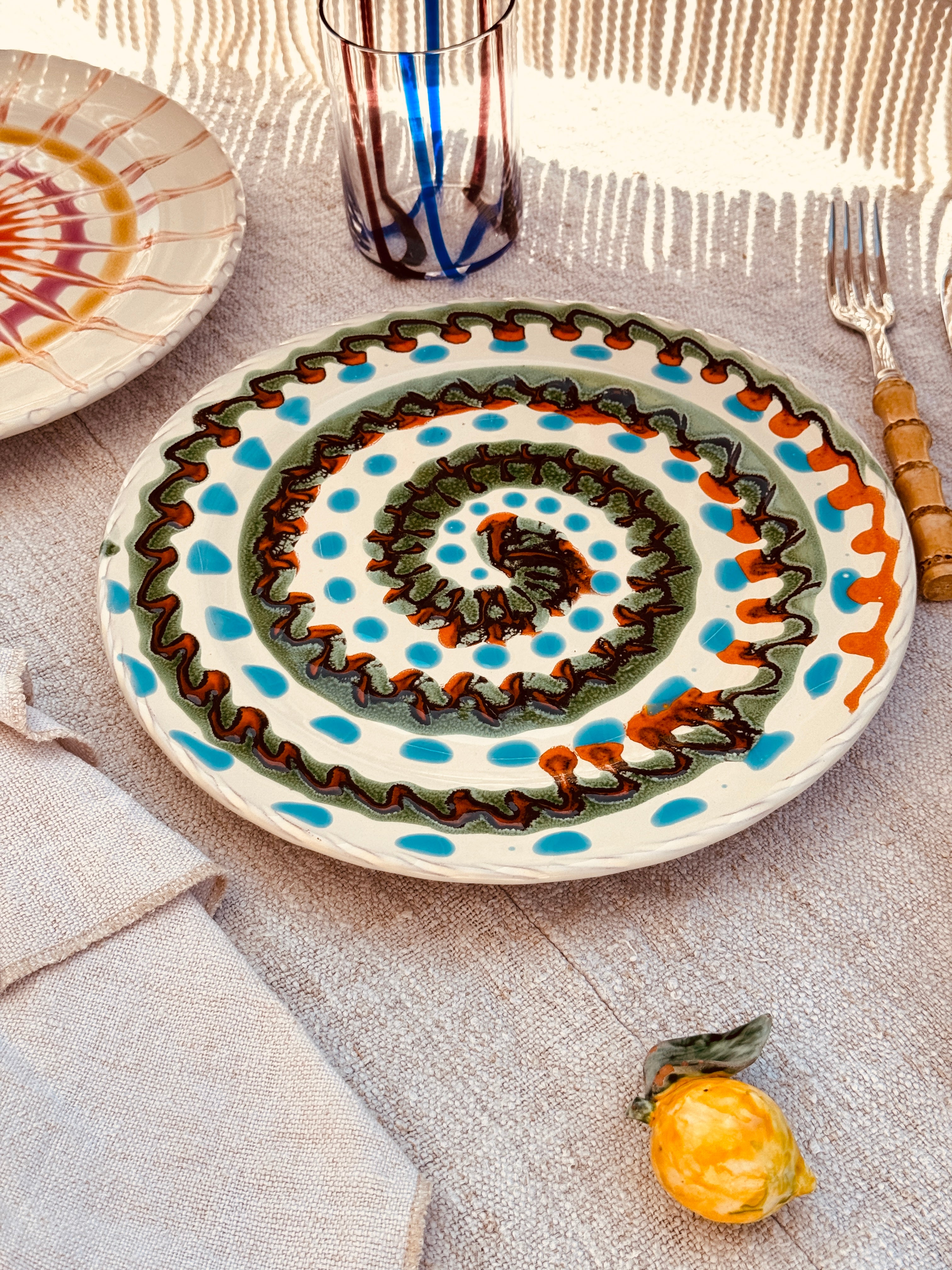 Psychodelic Dinner Plate - 27cm "Unique Art Pieces by Franco Fasano"