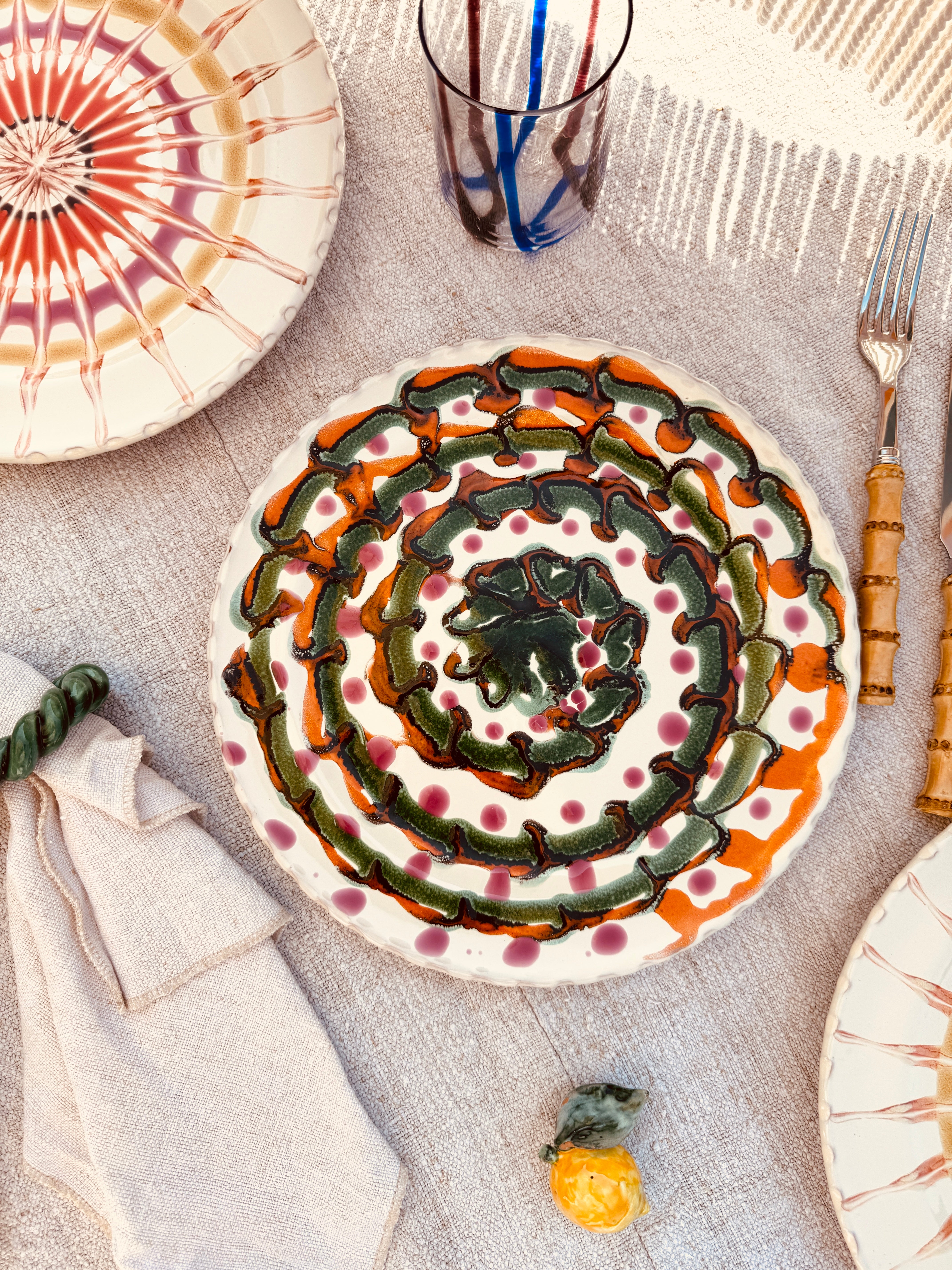 Psychodelic Dinner Plate - 27cm "Unique Art Pieces by Franco Fasano"