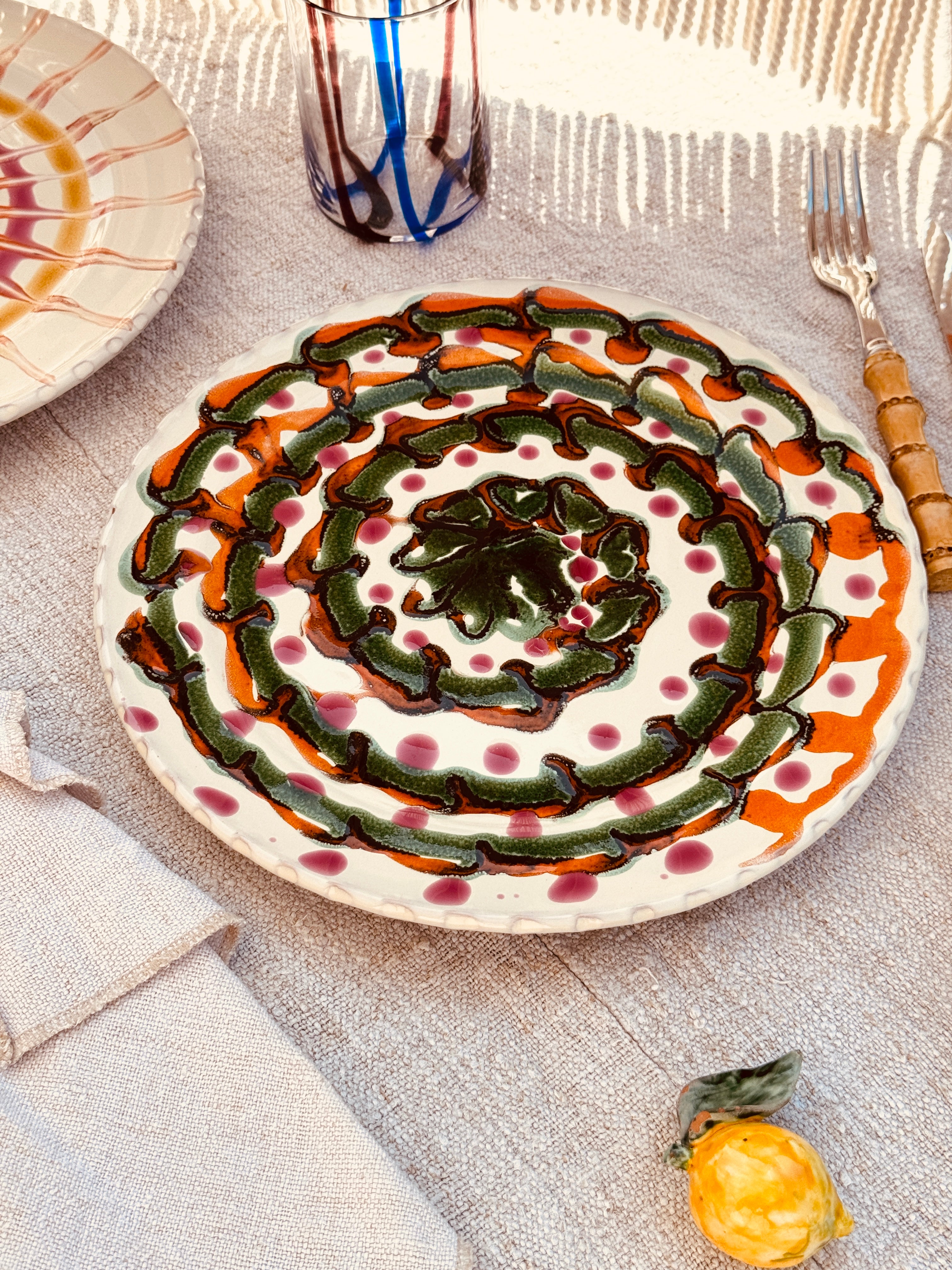Psychodelic Dinner Plate - 27cm "Unique Art Pieces by Franco Fasano"