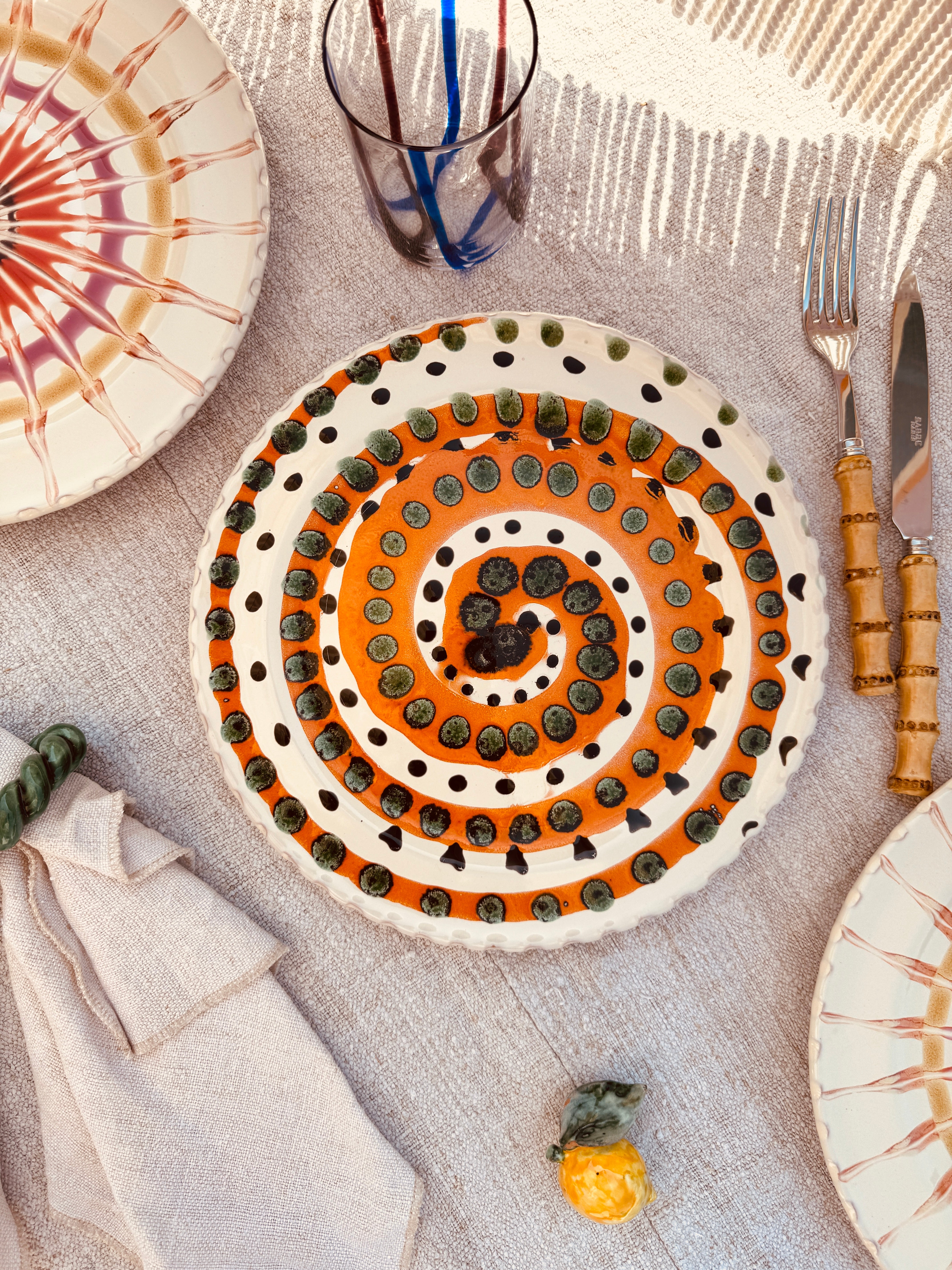 Psychodelic Dinner Plate - 27cm "Unique Art Pieces by Franco Fasano"