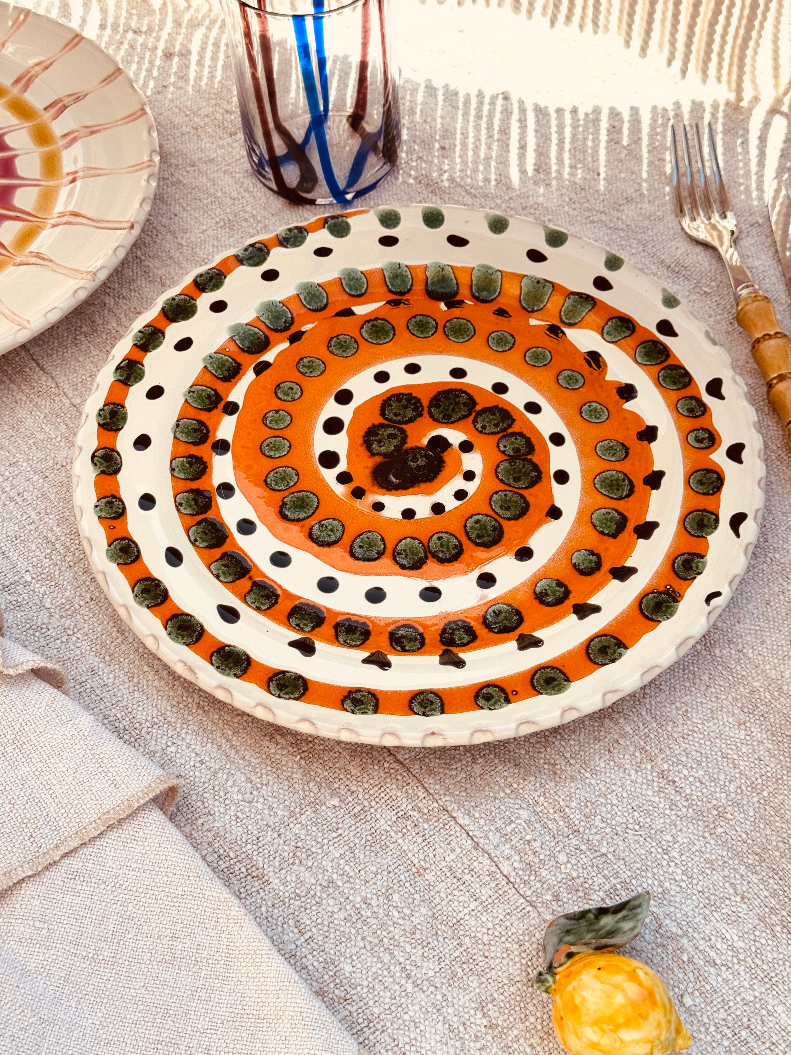 Psychodelic Dinner Plate - 27cm "Unique Art Pieces by Franco Fasano"