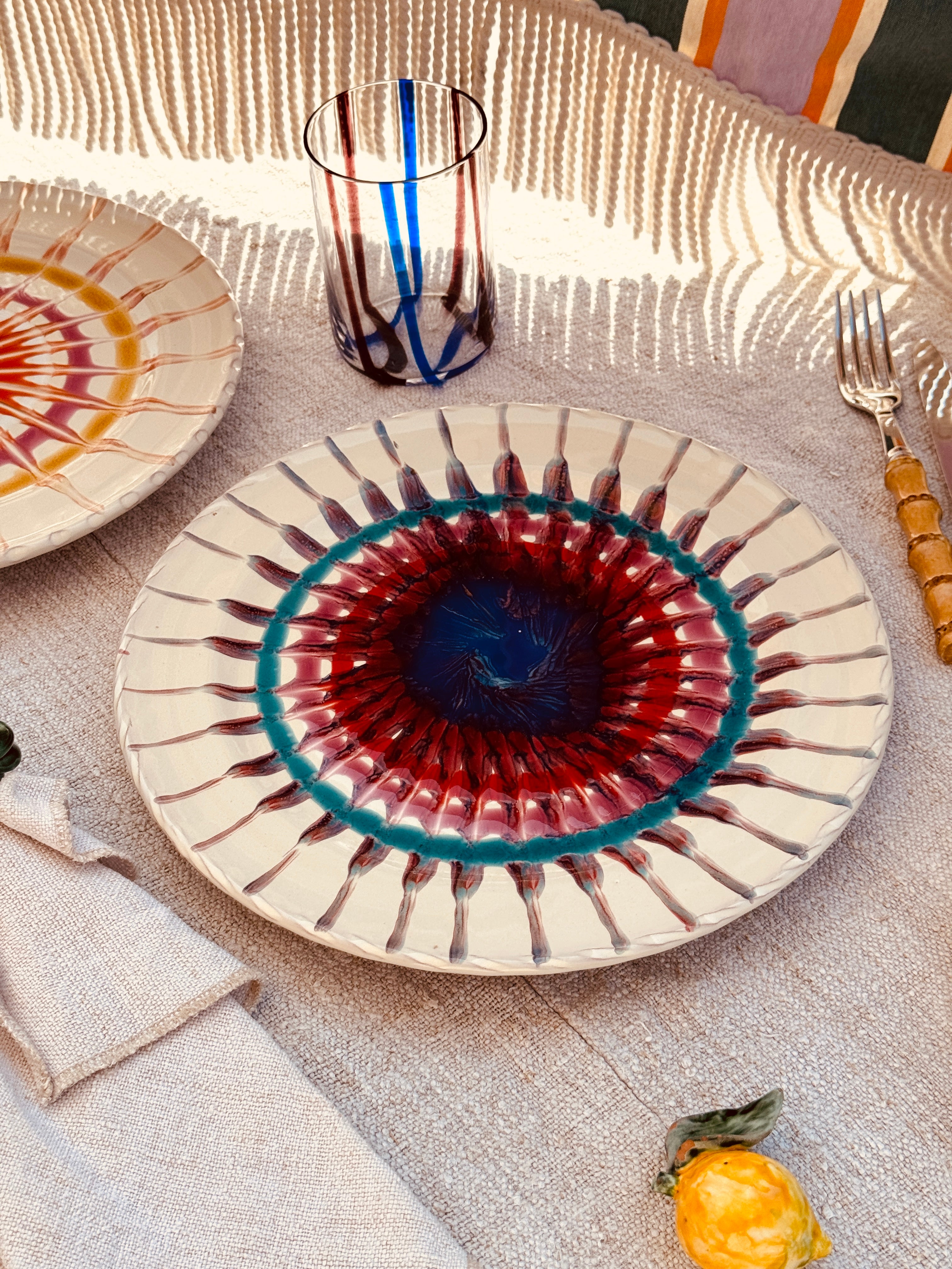 Psychodelic Dinner Plate - 27cm "Unique Art Pieces by Franco Fasano"