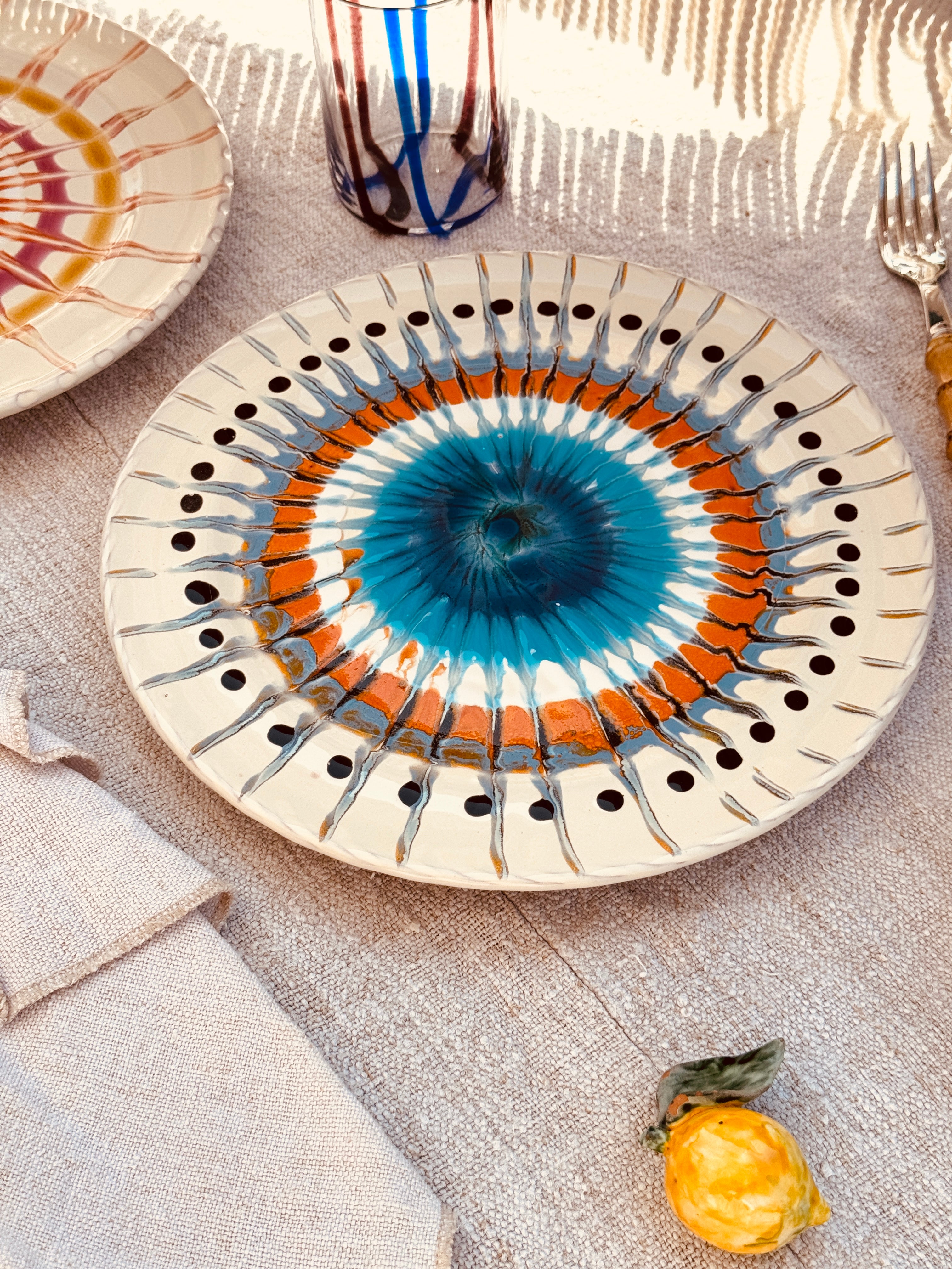 Psychodelic Dinner Plate - 27cm "Unique Art Pieces by Franco Fasano"