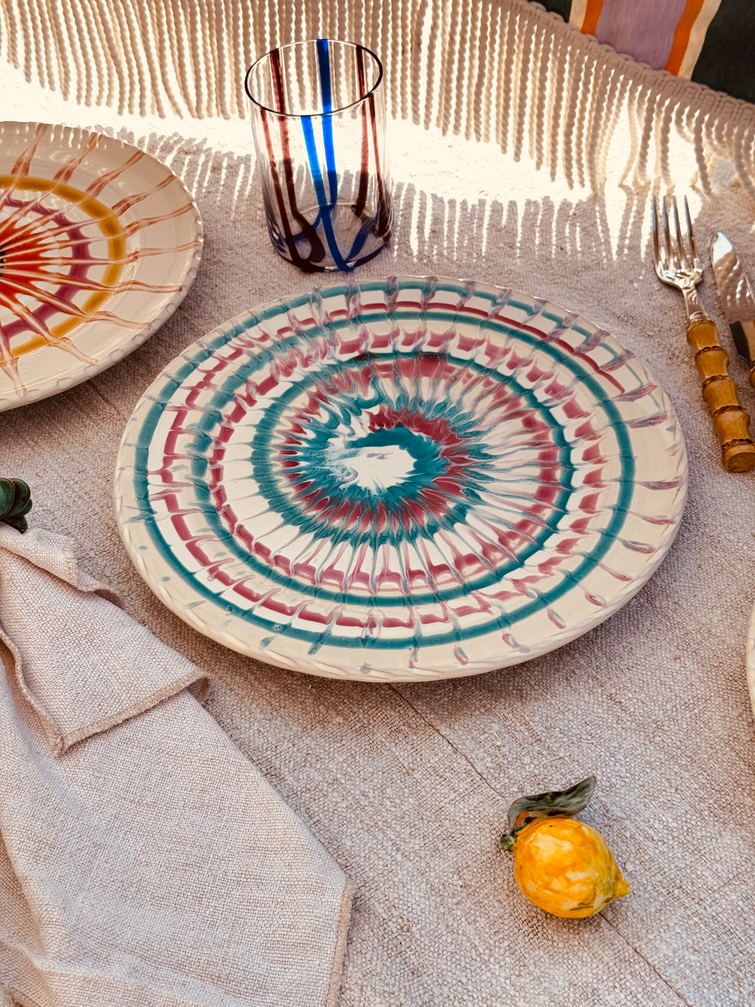Psychodelic Dinner Plate - 27cm "Unique Art Pieces by Franco Fasano"