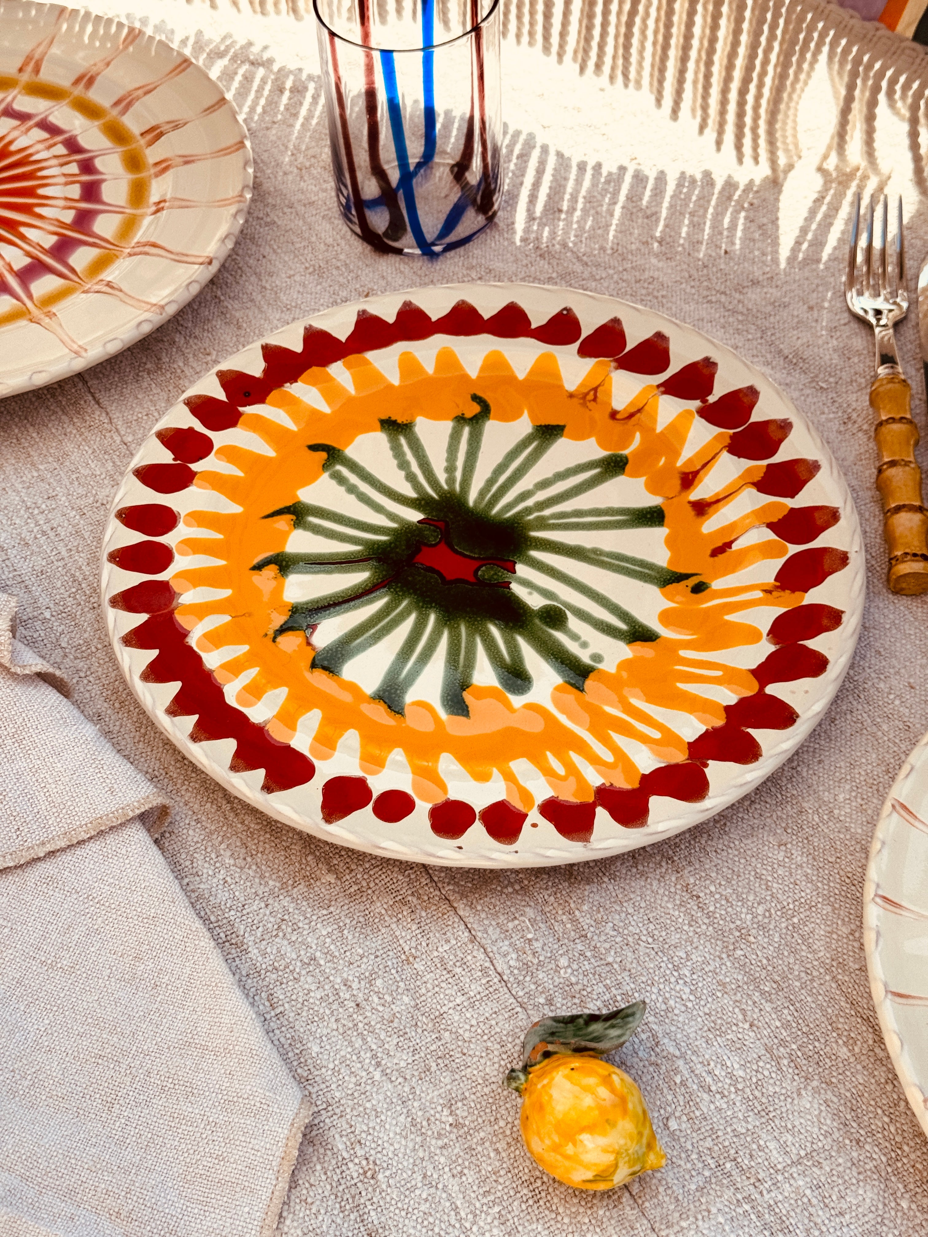 Psychodelic Dinner Plate - 27cm "Unique Art Pieces by Franco Fasano"