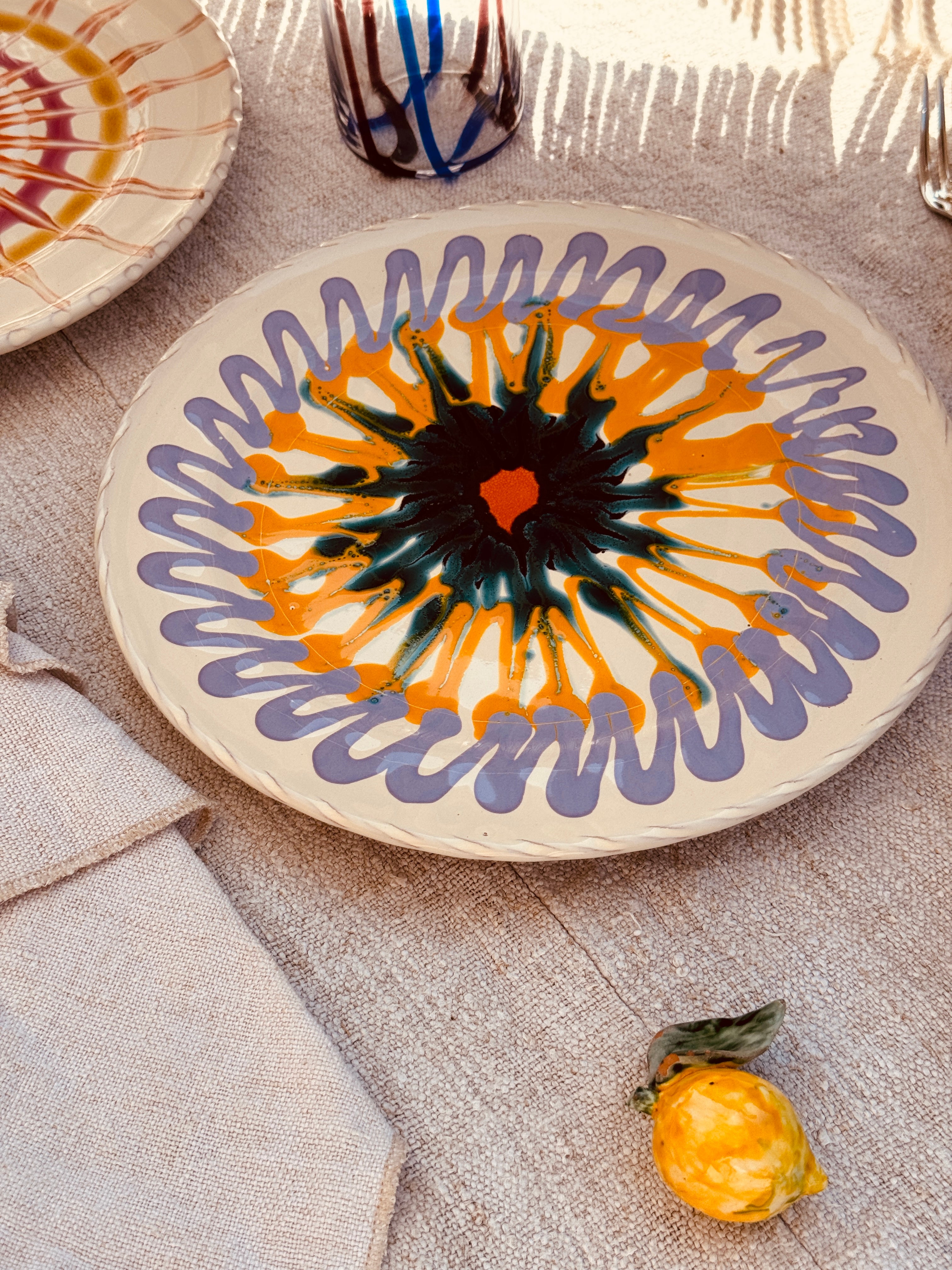 Psychodelic Dinner Plate - 27cm "Unique Art Pieces by Franco Fasano"