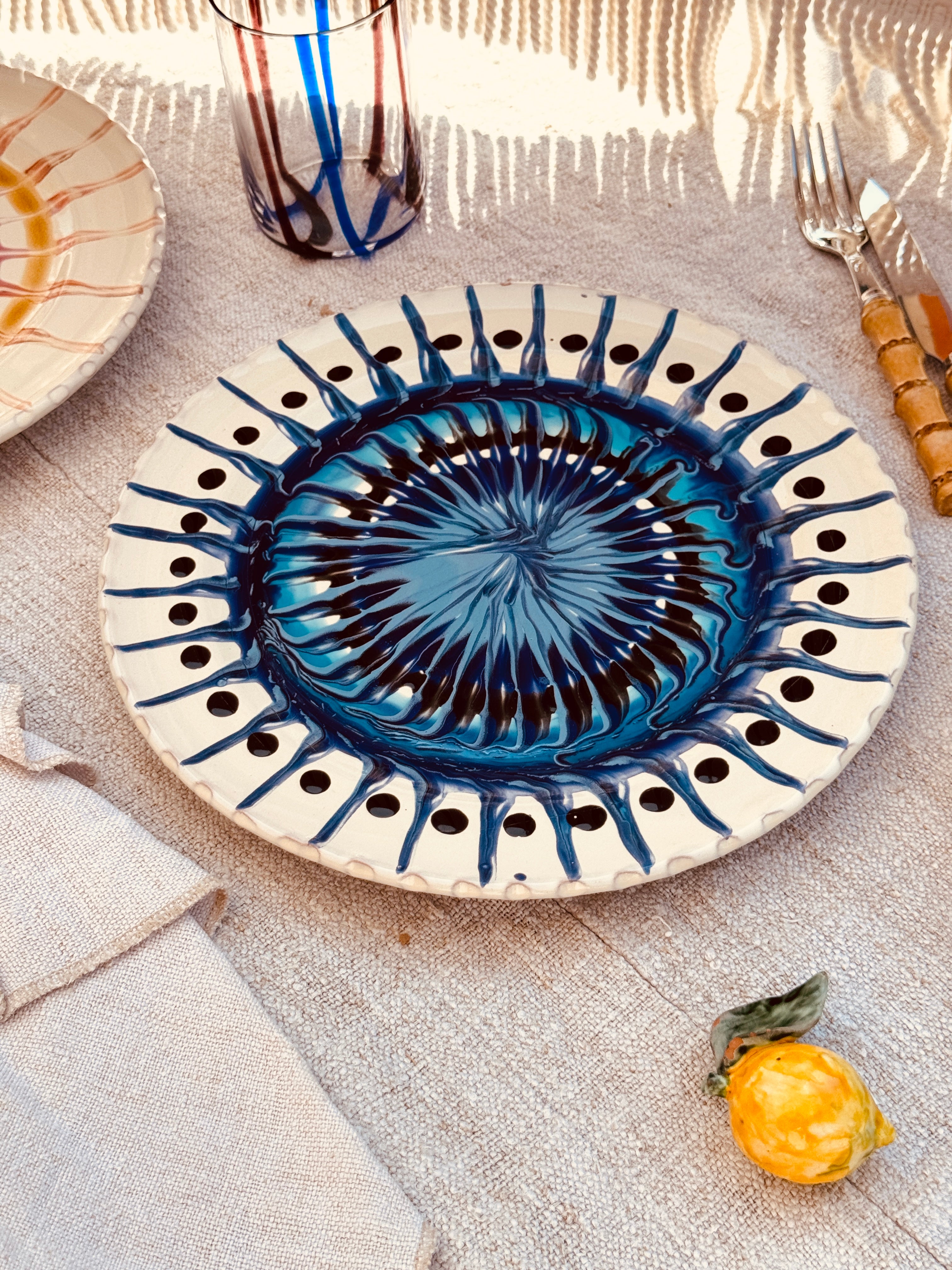 Psychodelic Dinner Plate - 27cm "Unique Art Pieces by Franco Fasano"