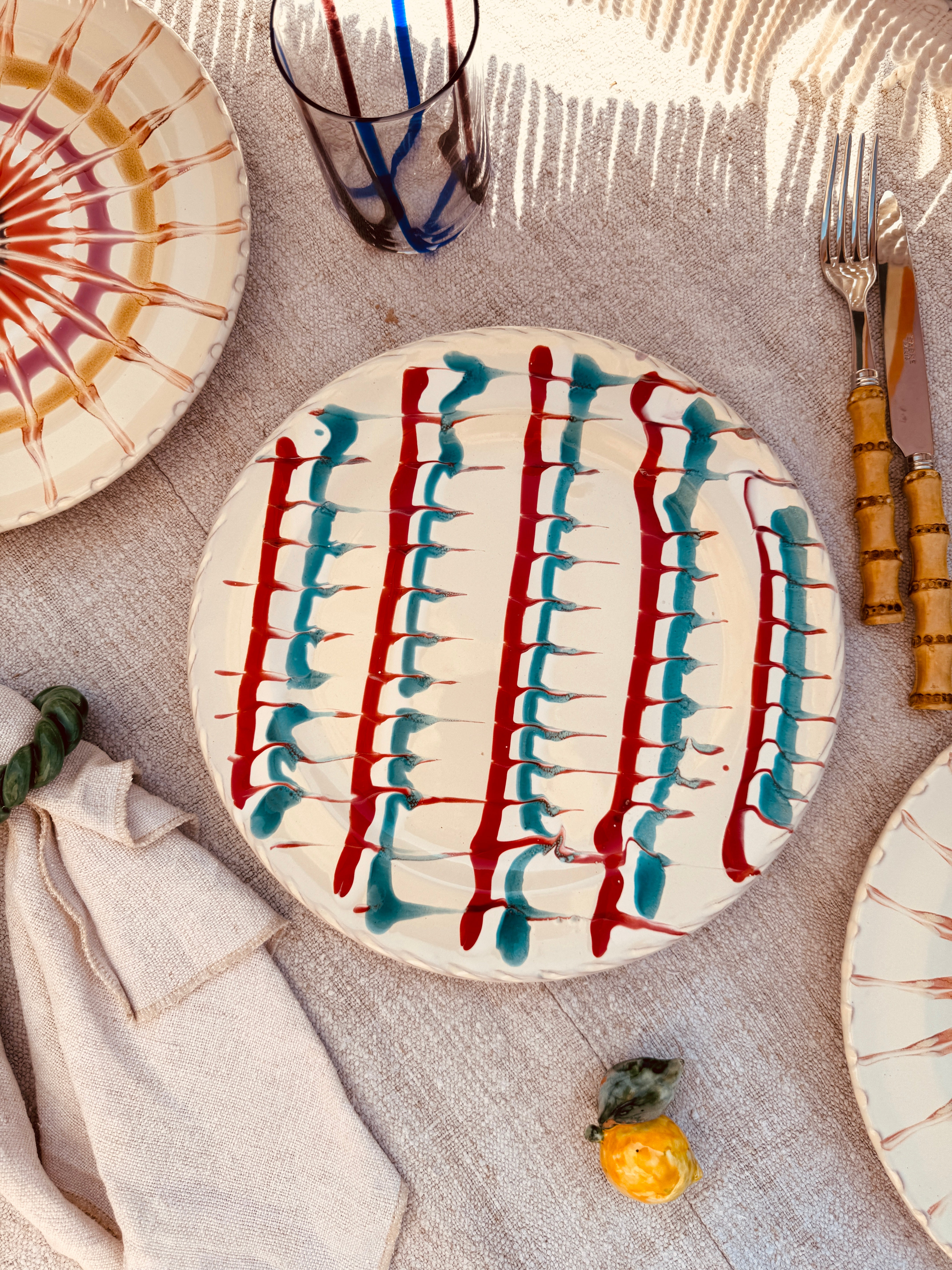 Psychodelic Dinner Plate - 27cm "Unique Art Pieces by Franco Fasano"