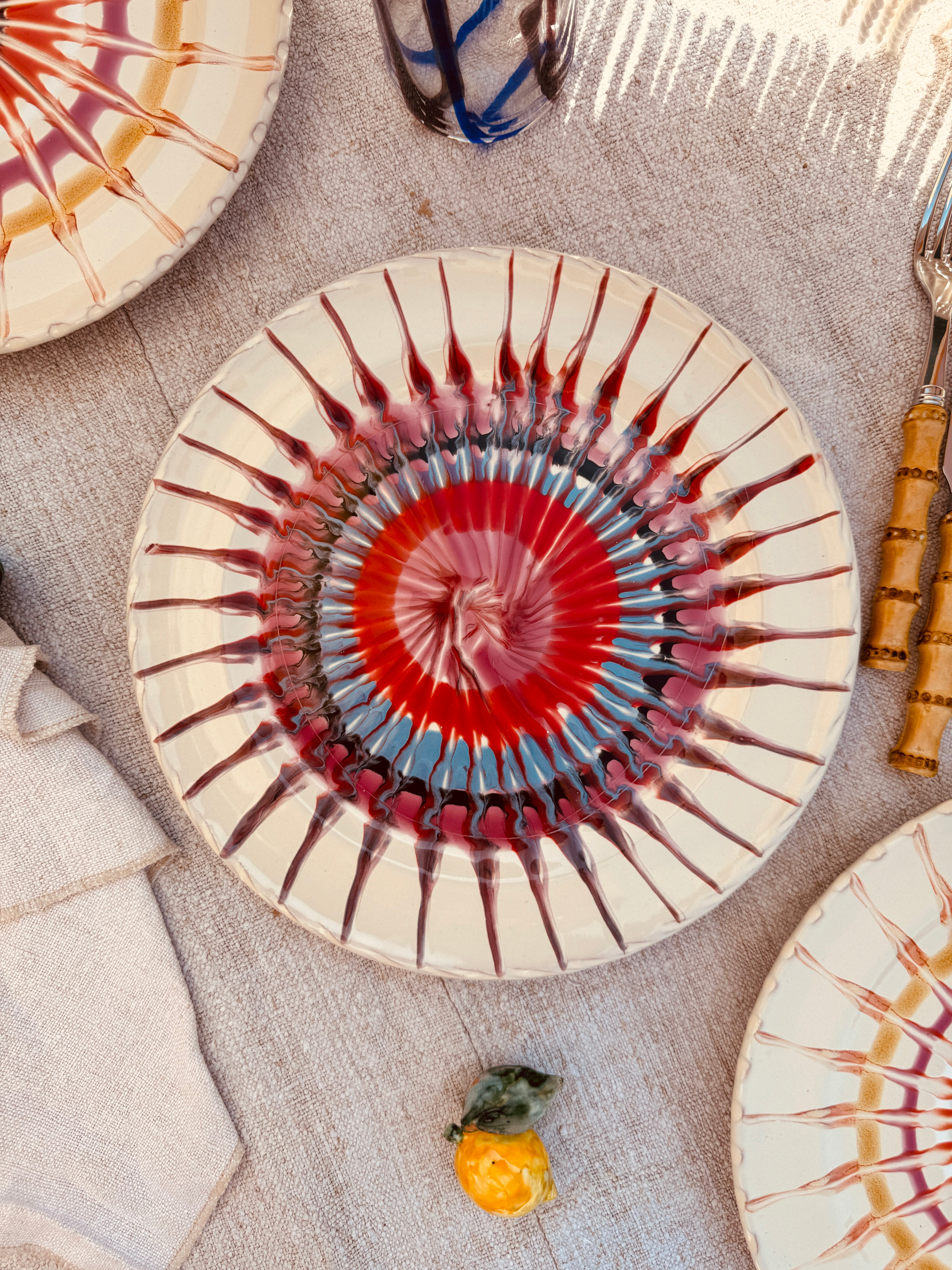 Psychodelic Dinner Plate - 27cm "Unique Art Pieces by Franco Fasano"