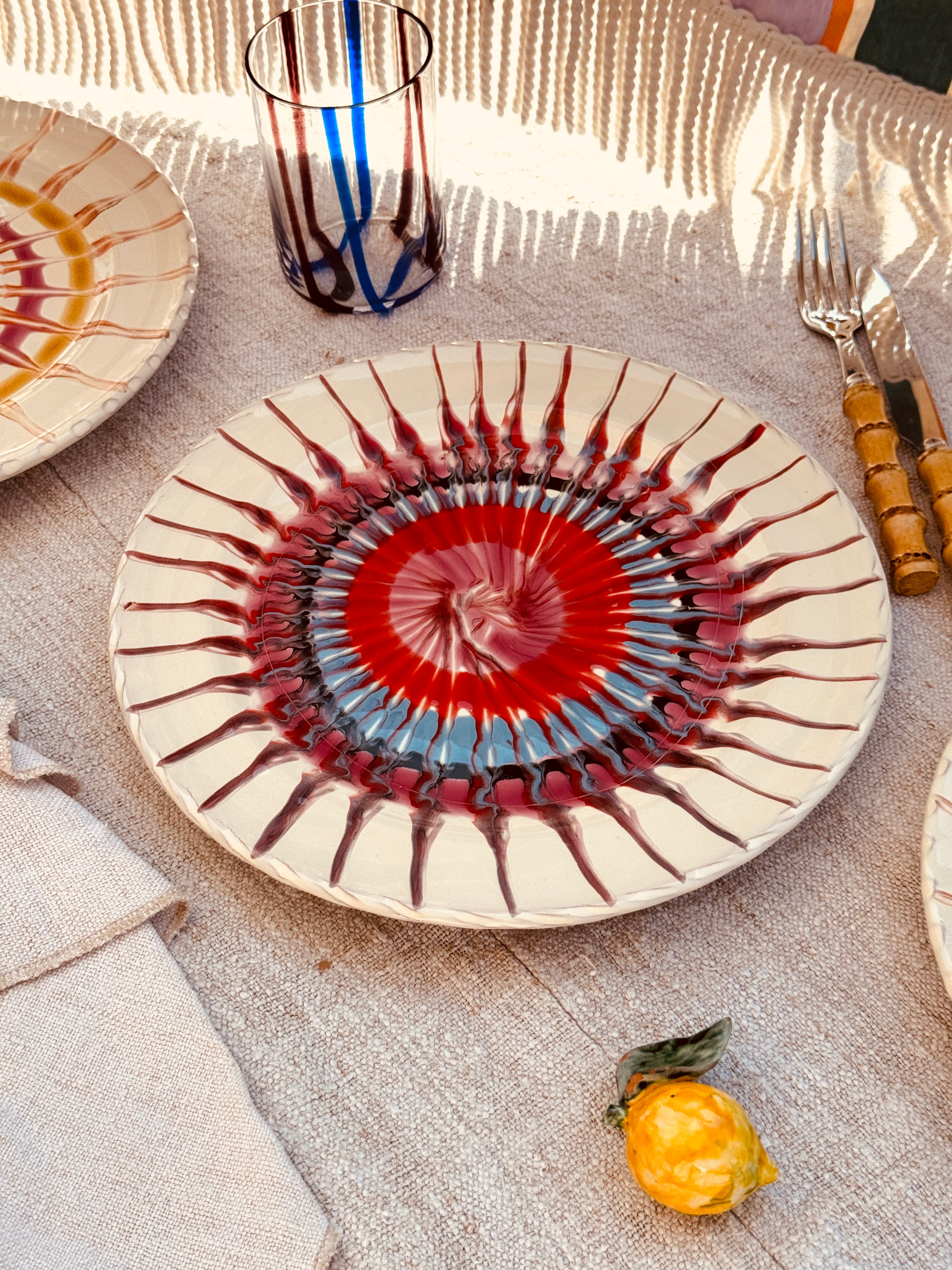 Psychodelic Dinner Plate - 27cm "Unique Art Pieces by Franco Fasano"