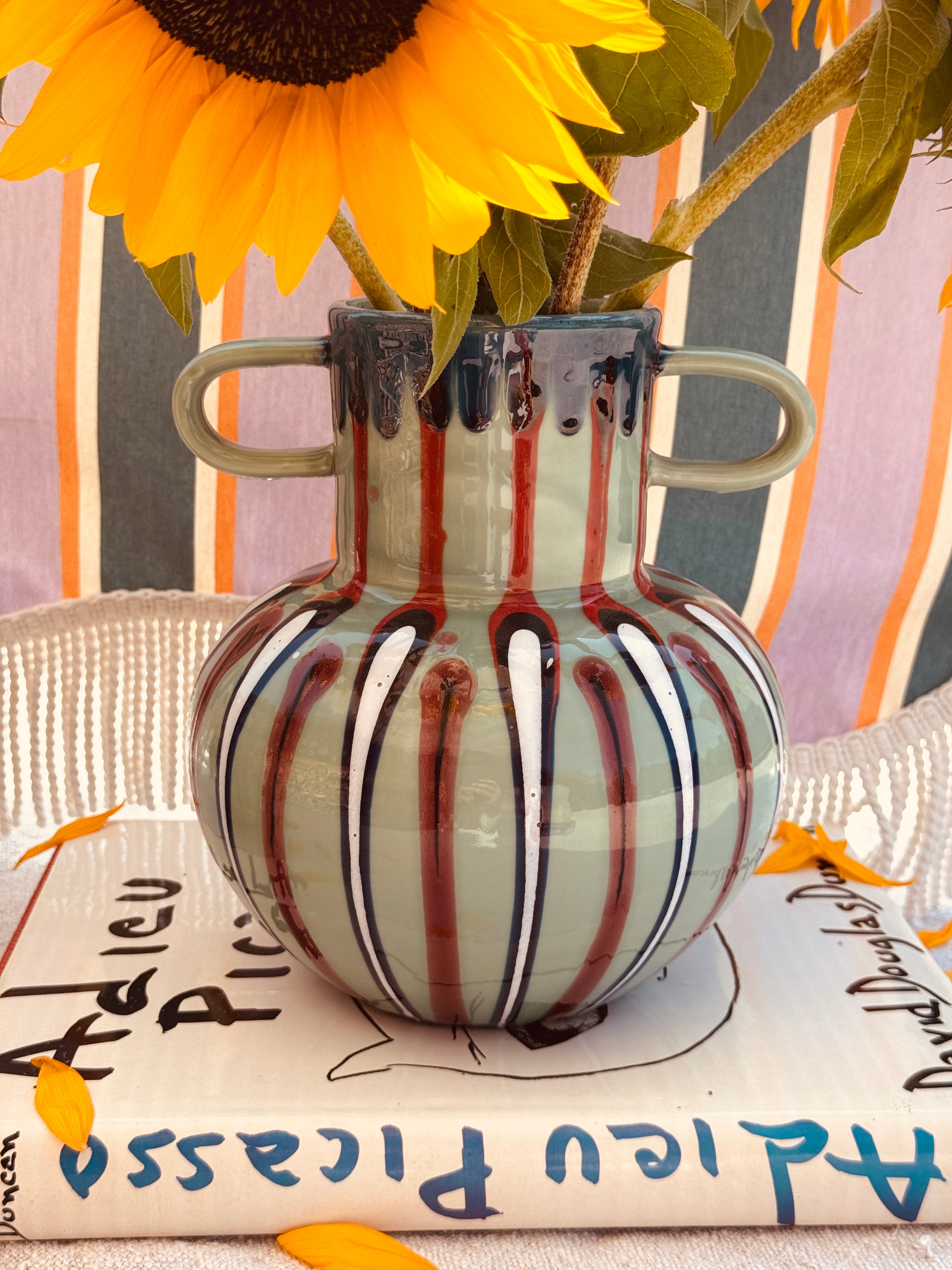 Psychodelic Vaso "Vintage Vibes" - one of a Kind - 23cm