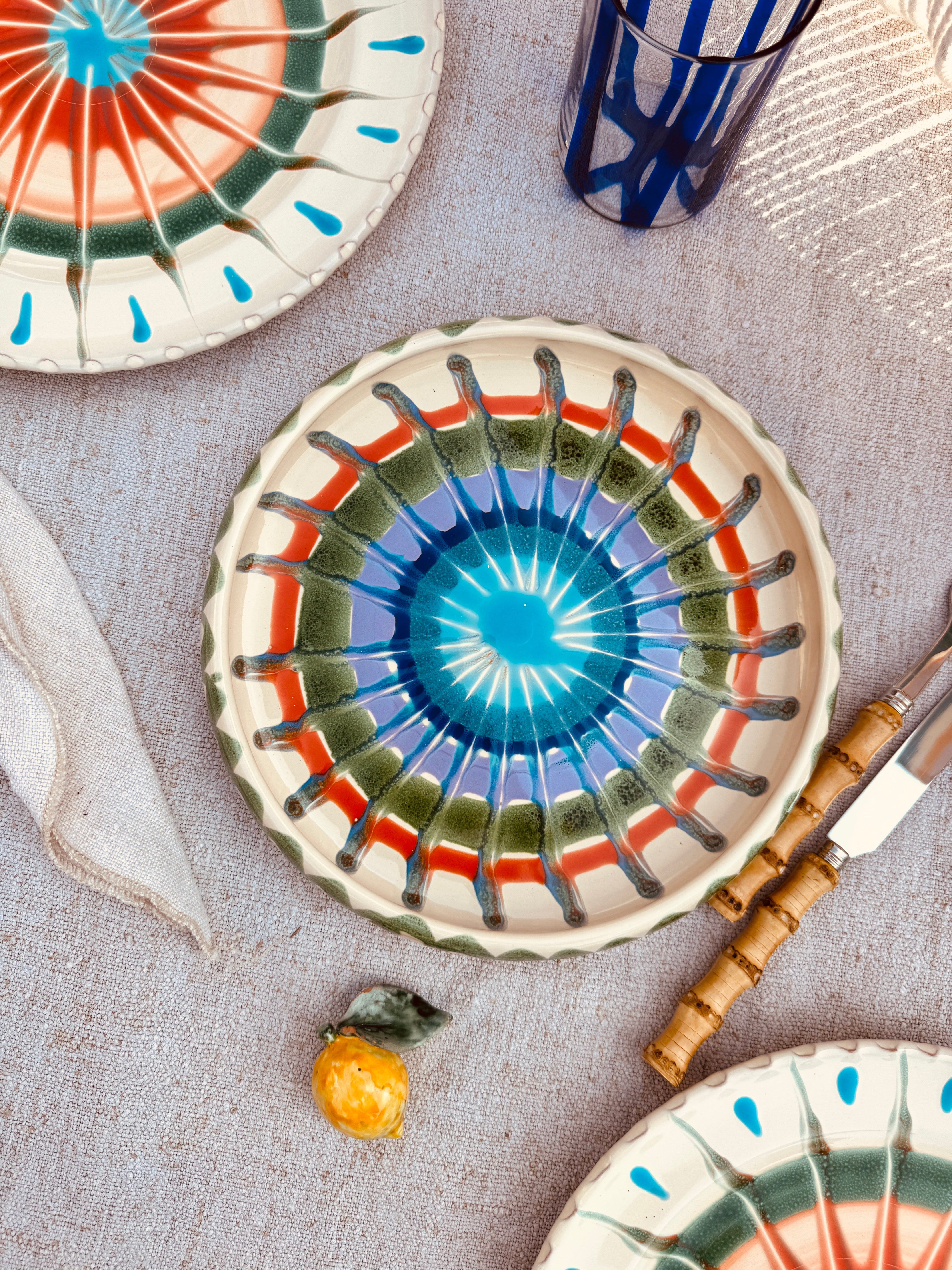 Psychodelic Frisbee Speiseteller - 25cm "Lido Riviera 1954"