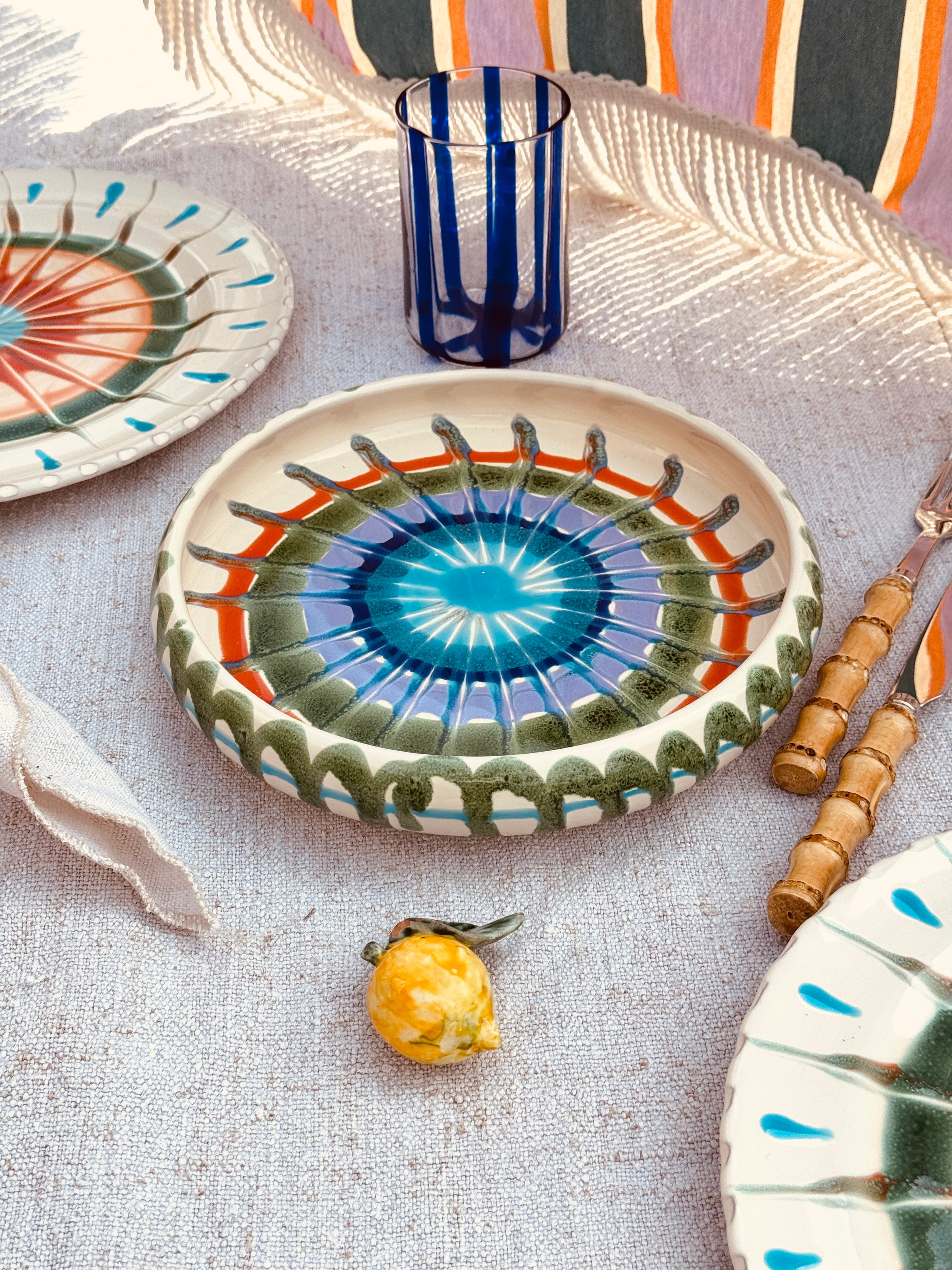 Psychodelic Frisbee Speiseteller - 25cm "Lido Riviera 1954"