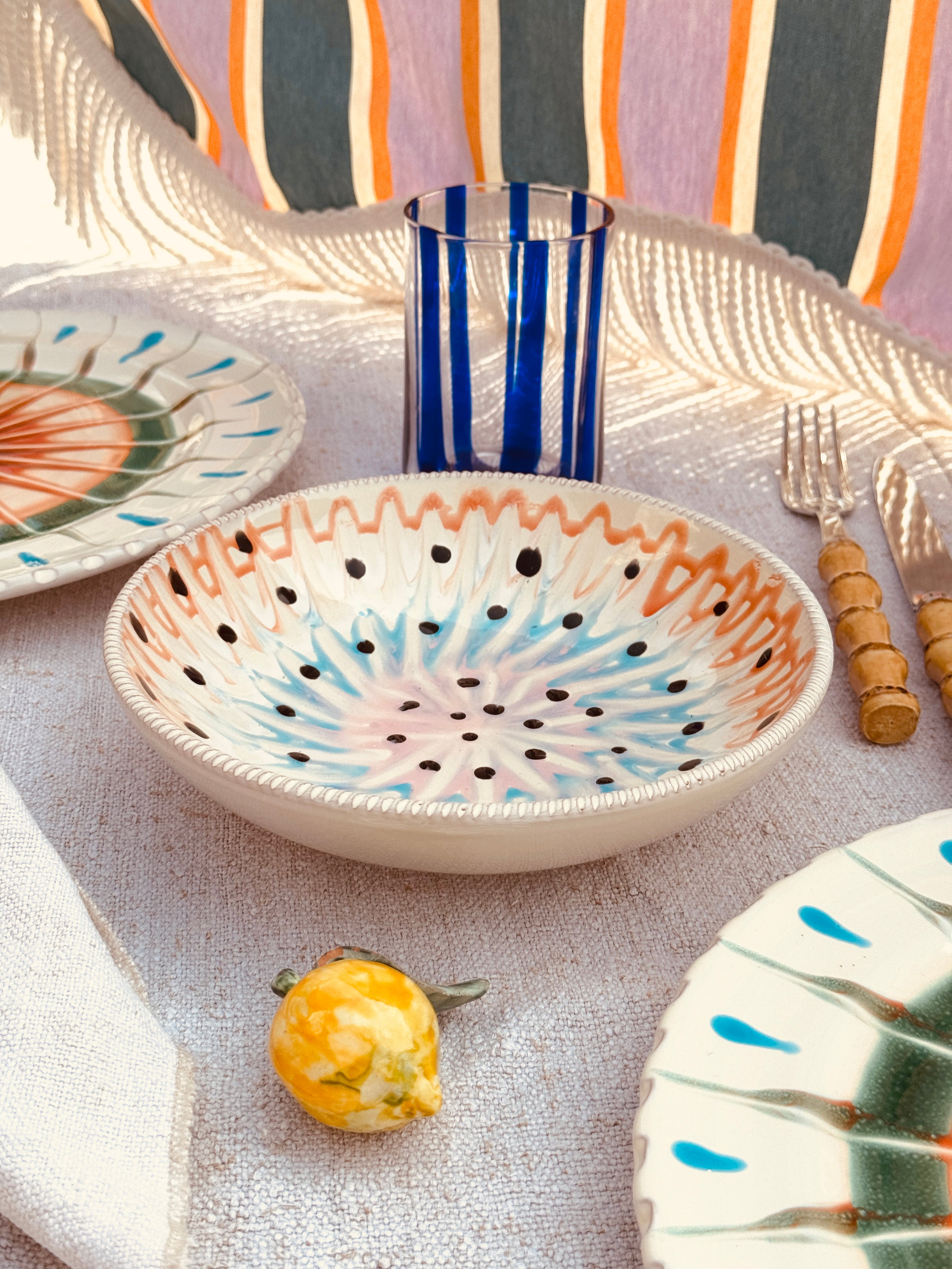 ! New Fit ! Psychodelic Bowl 19cm "Colori estate"