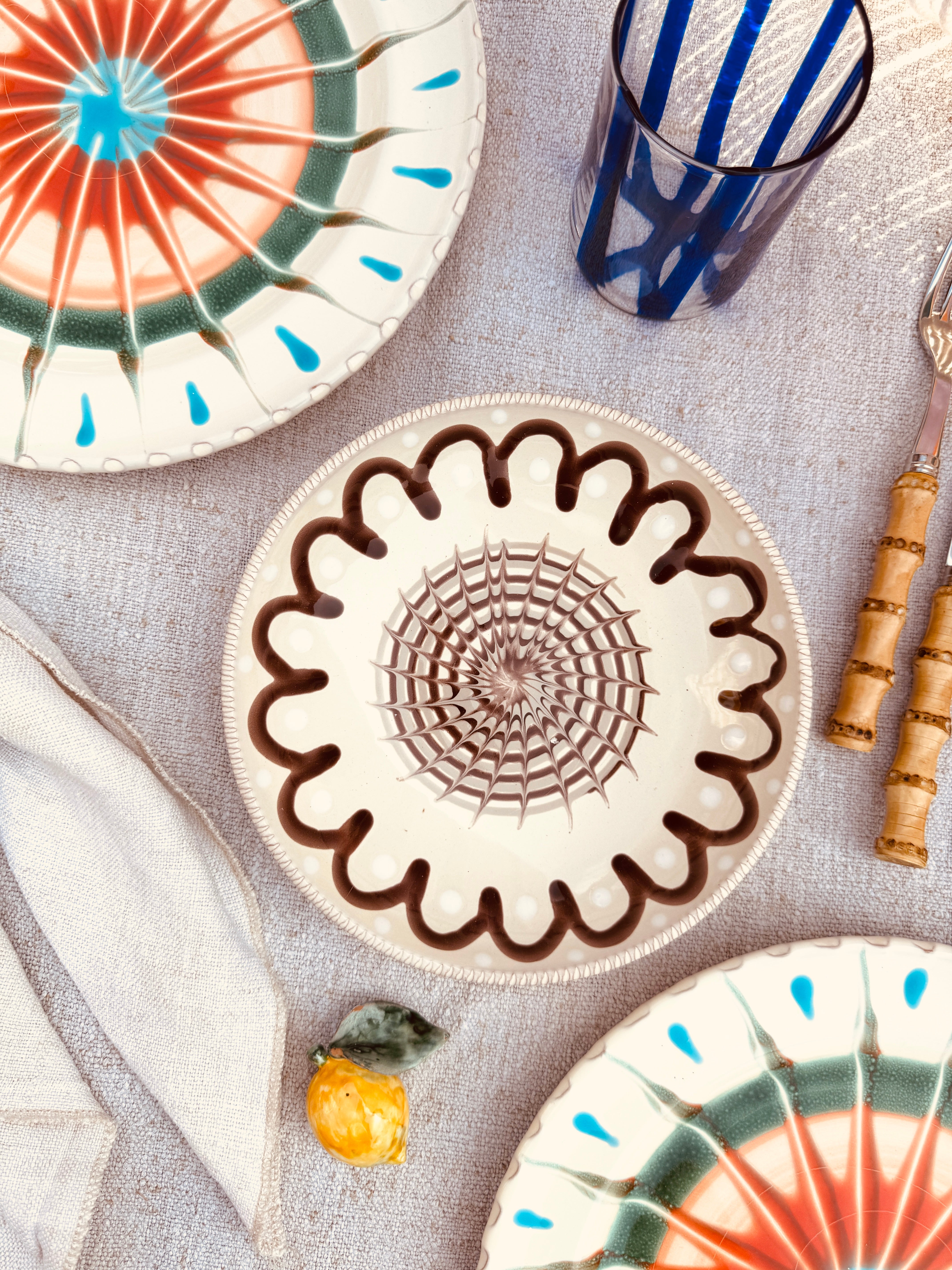 ! Neue Form ! Psychodelic Schale 19cm "Moccachino"