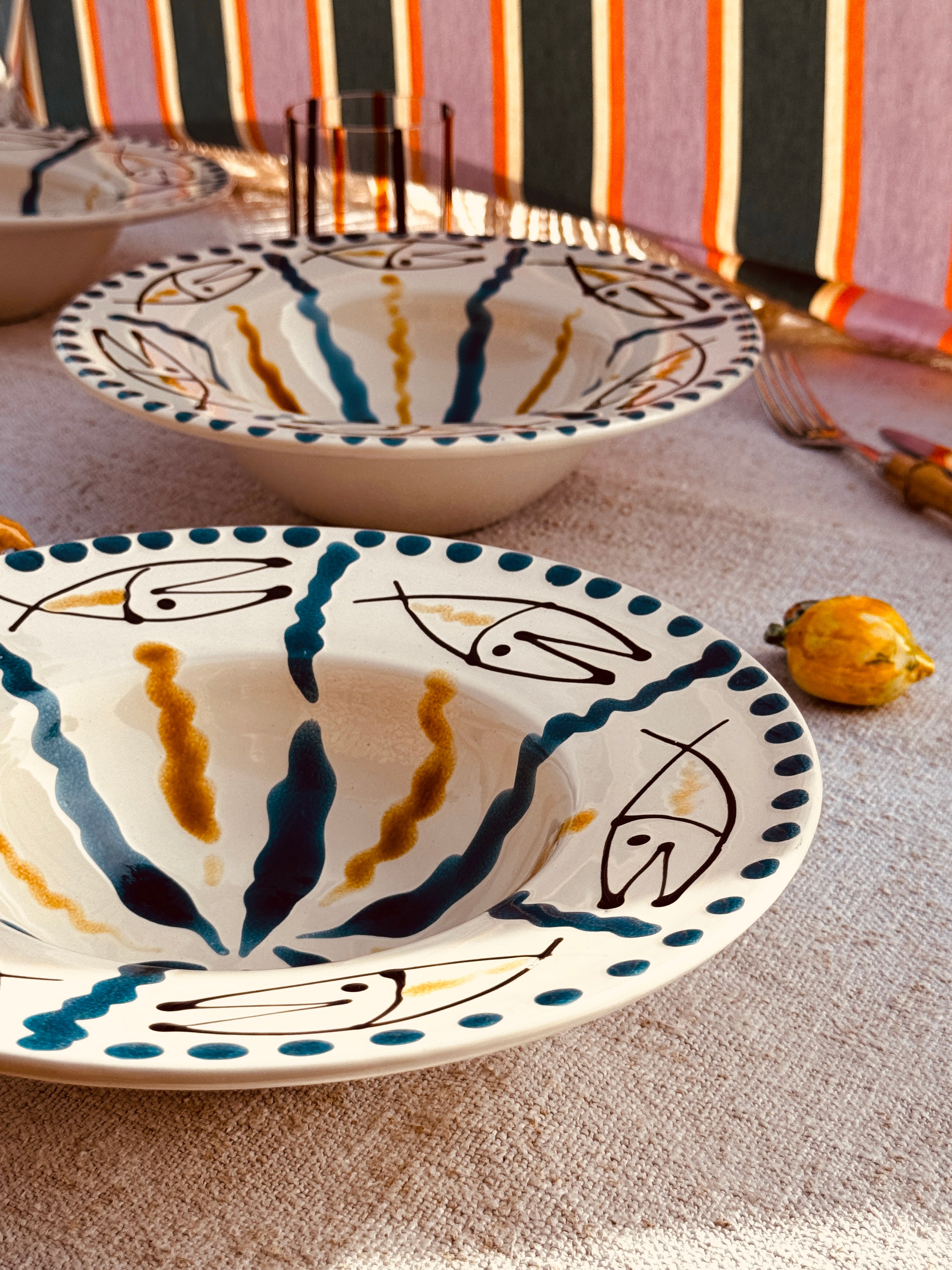 Handgefertigte Pastaschale 25 cm | Cappello di Prete