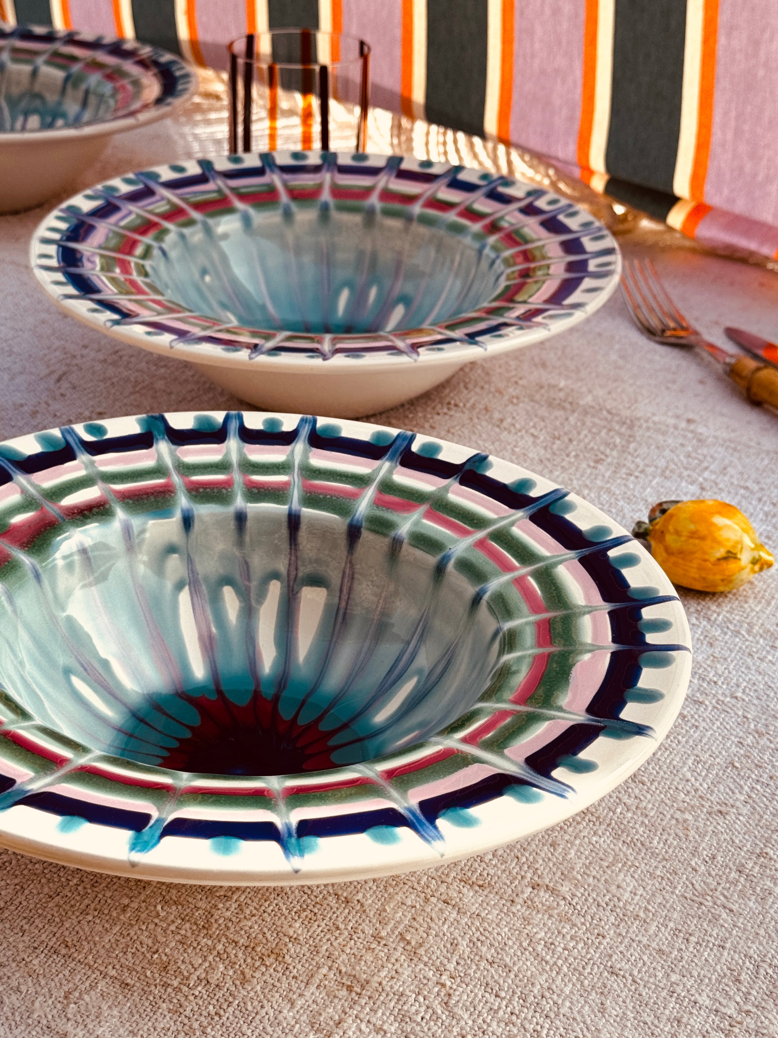 Handgefertigte Pastaschale 25 cm | Cappello di Prete