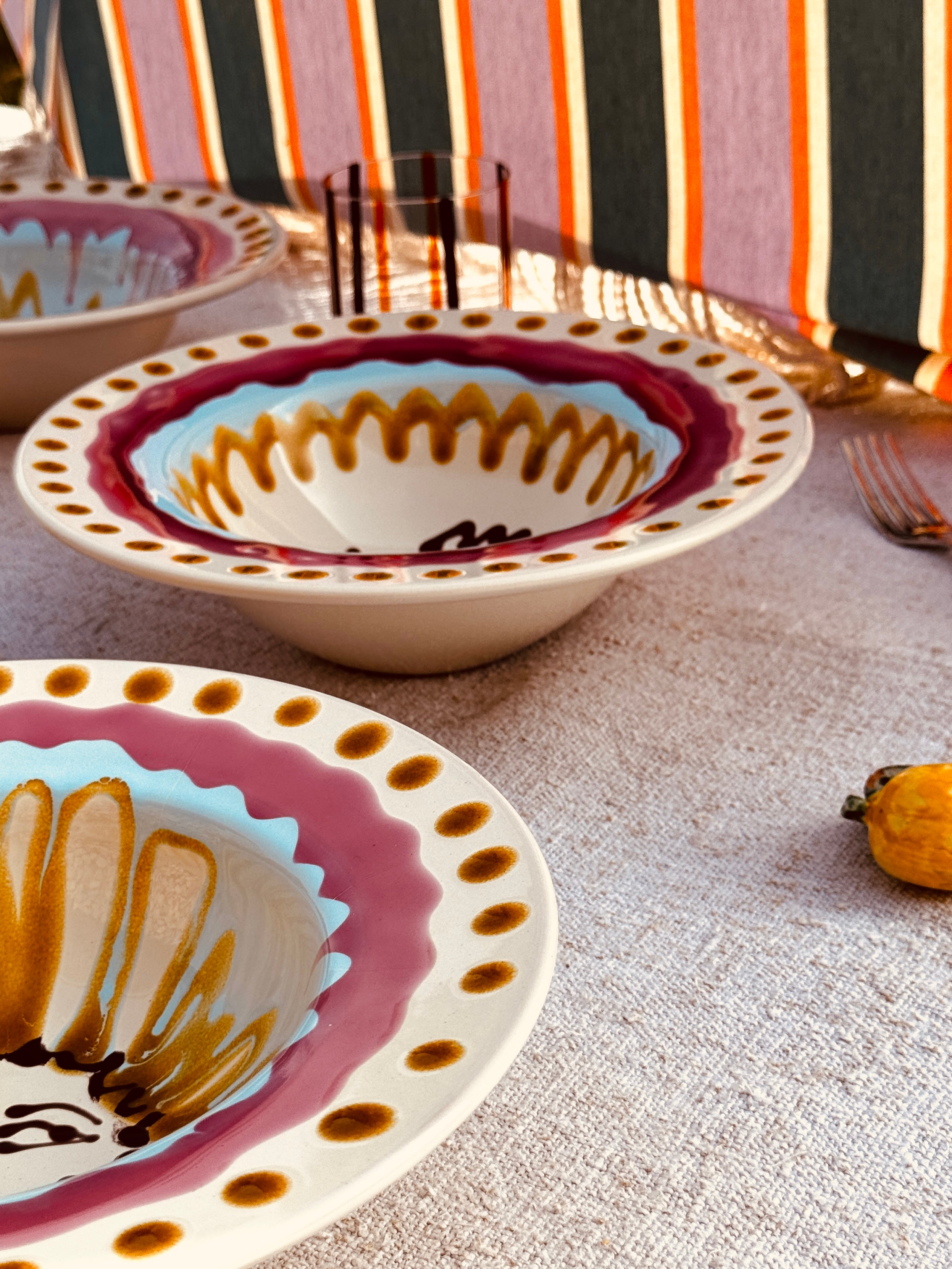 Handgefertigte Pastaschale 25 cm | Cappello di Prete