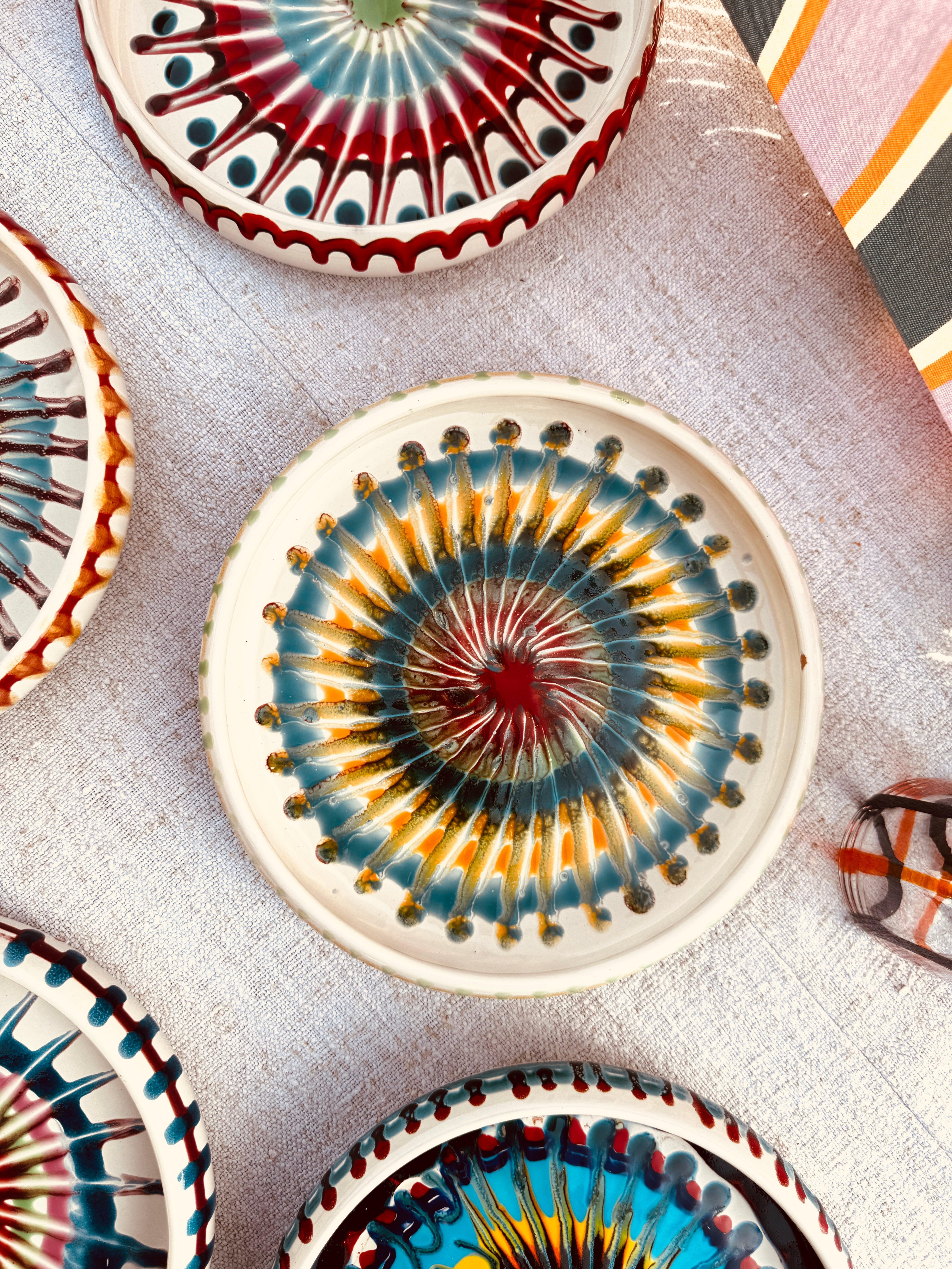 Pasta Teller "Riviera Frisbee Mix" 6er Set