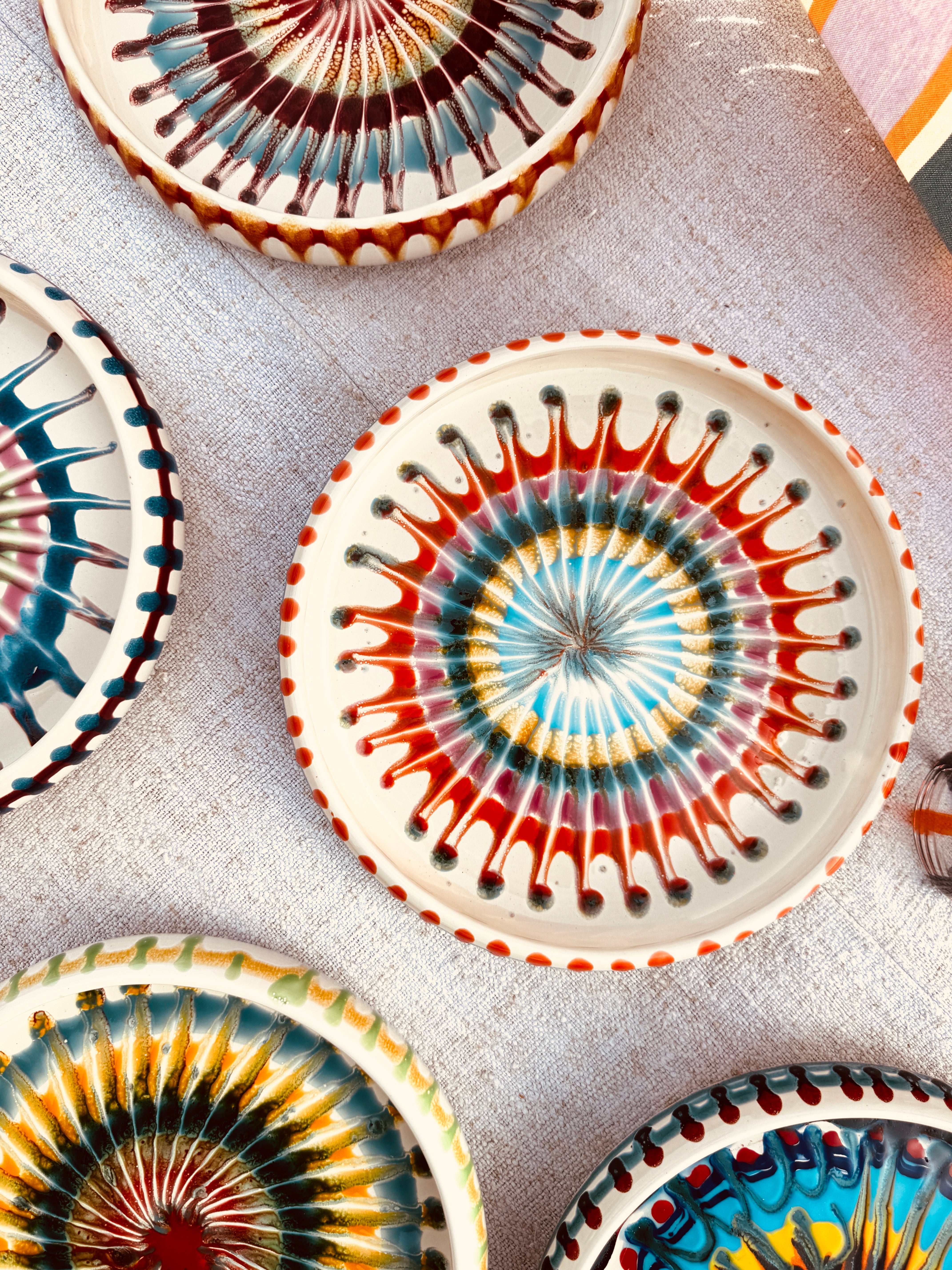 Pasta Teller "Riviera Frisbee Mix" 6er Set