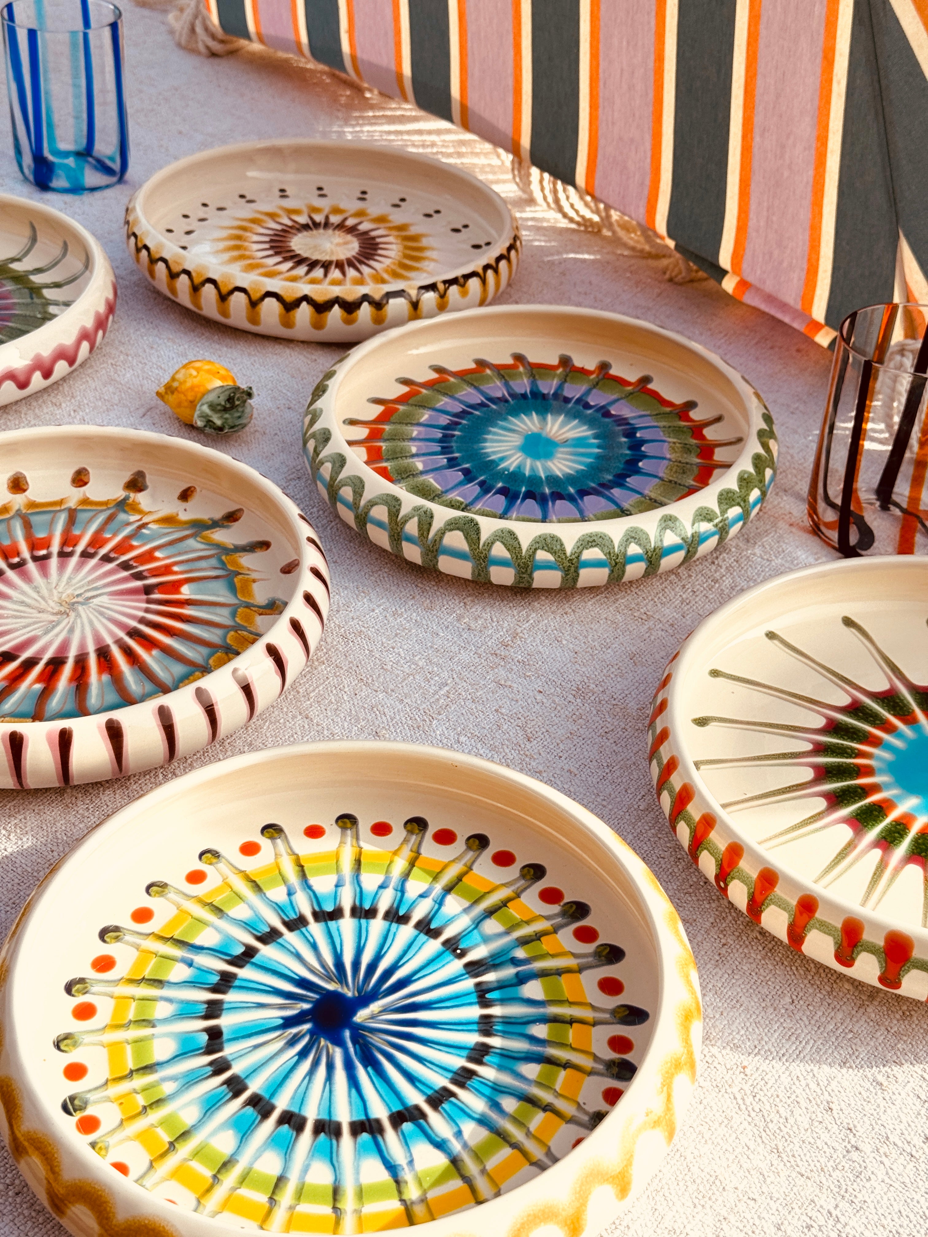 Pasta Teller "Riviera Frisbee Mix" 6er Set