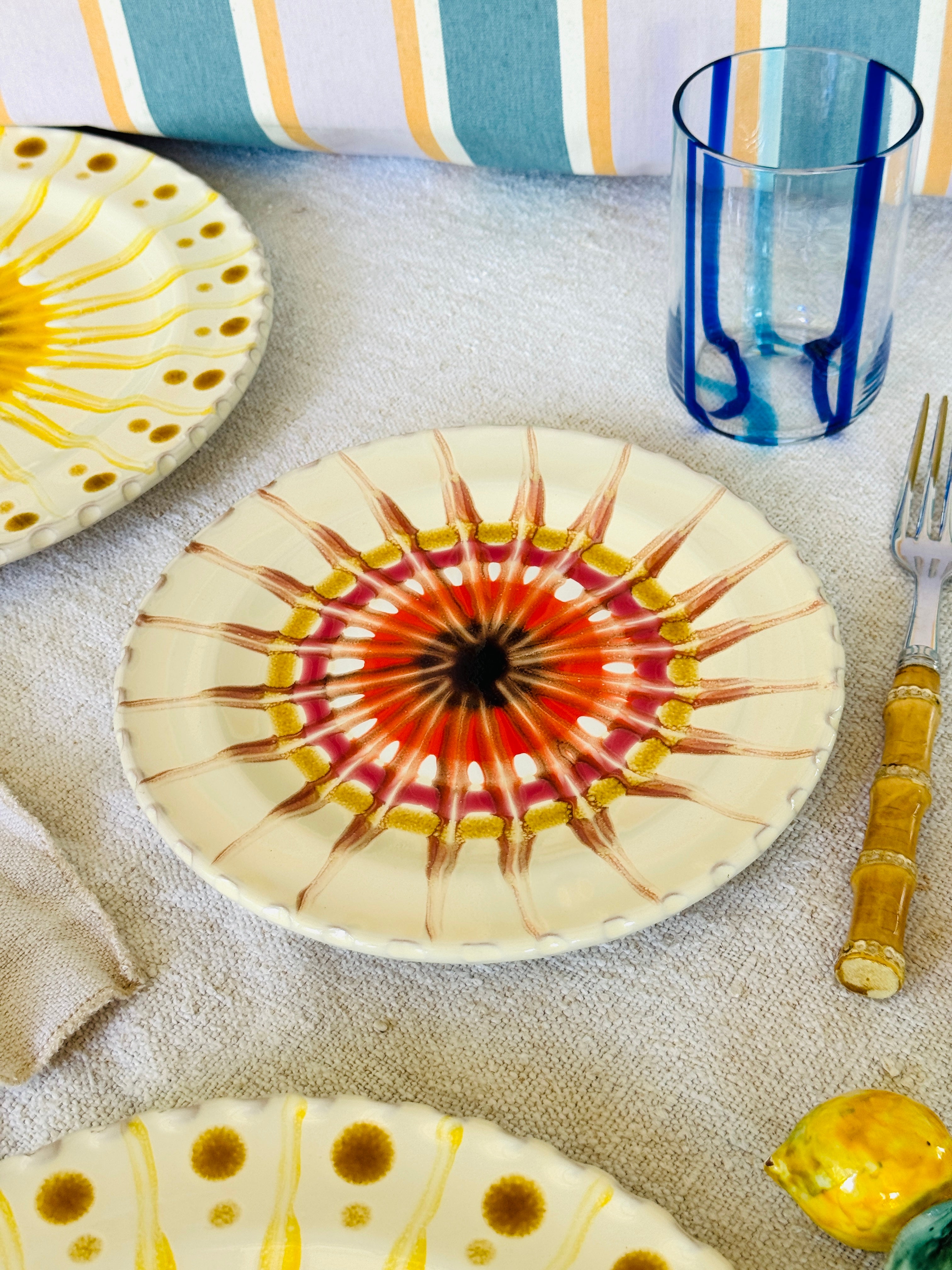 Handgefertigter Antipasti Teller 20 cm | Kleiner Keramikteller