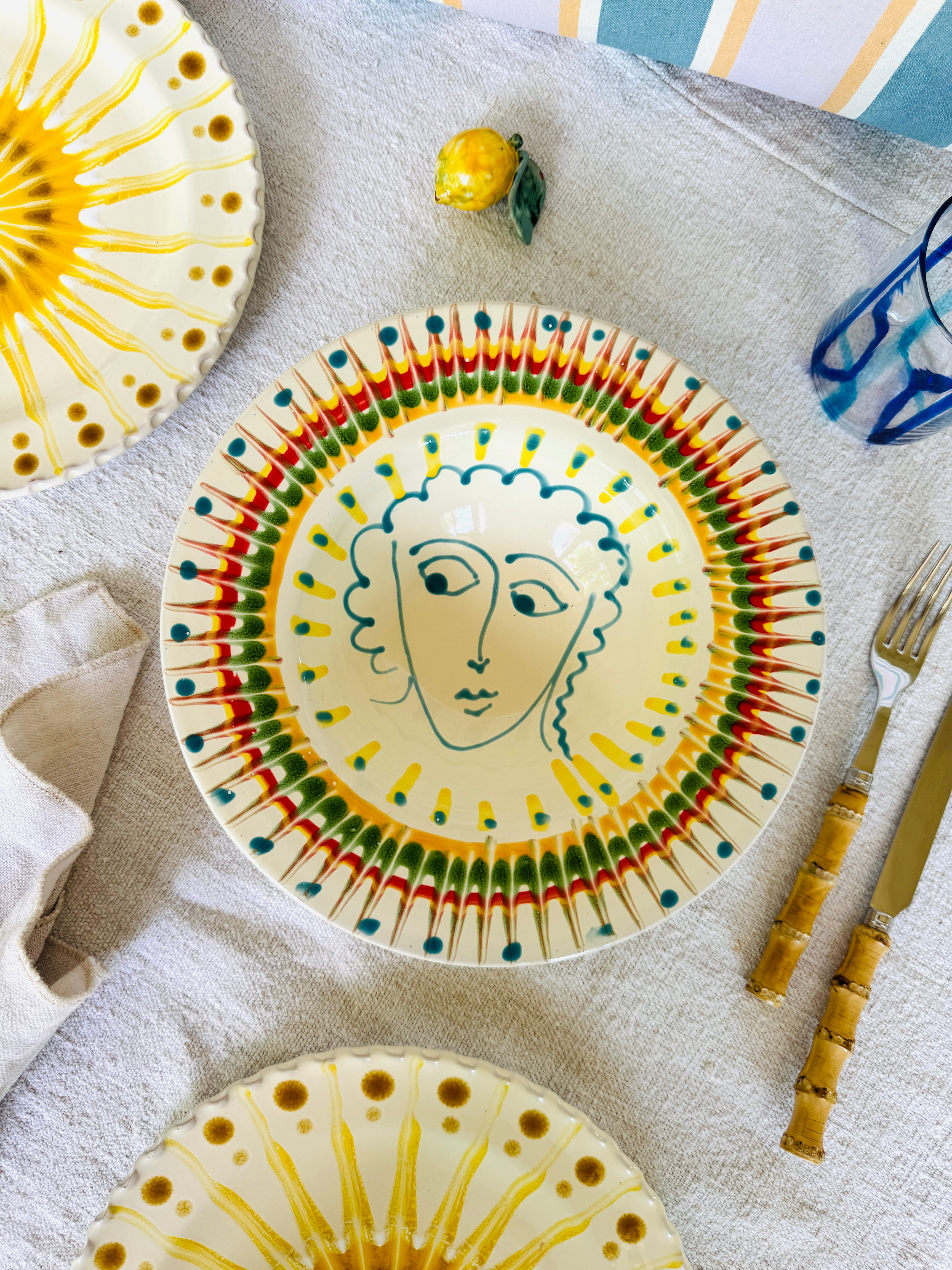 Handgefertigte Pastaschale 25 cm | Cappello di Prete