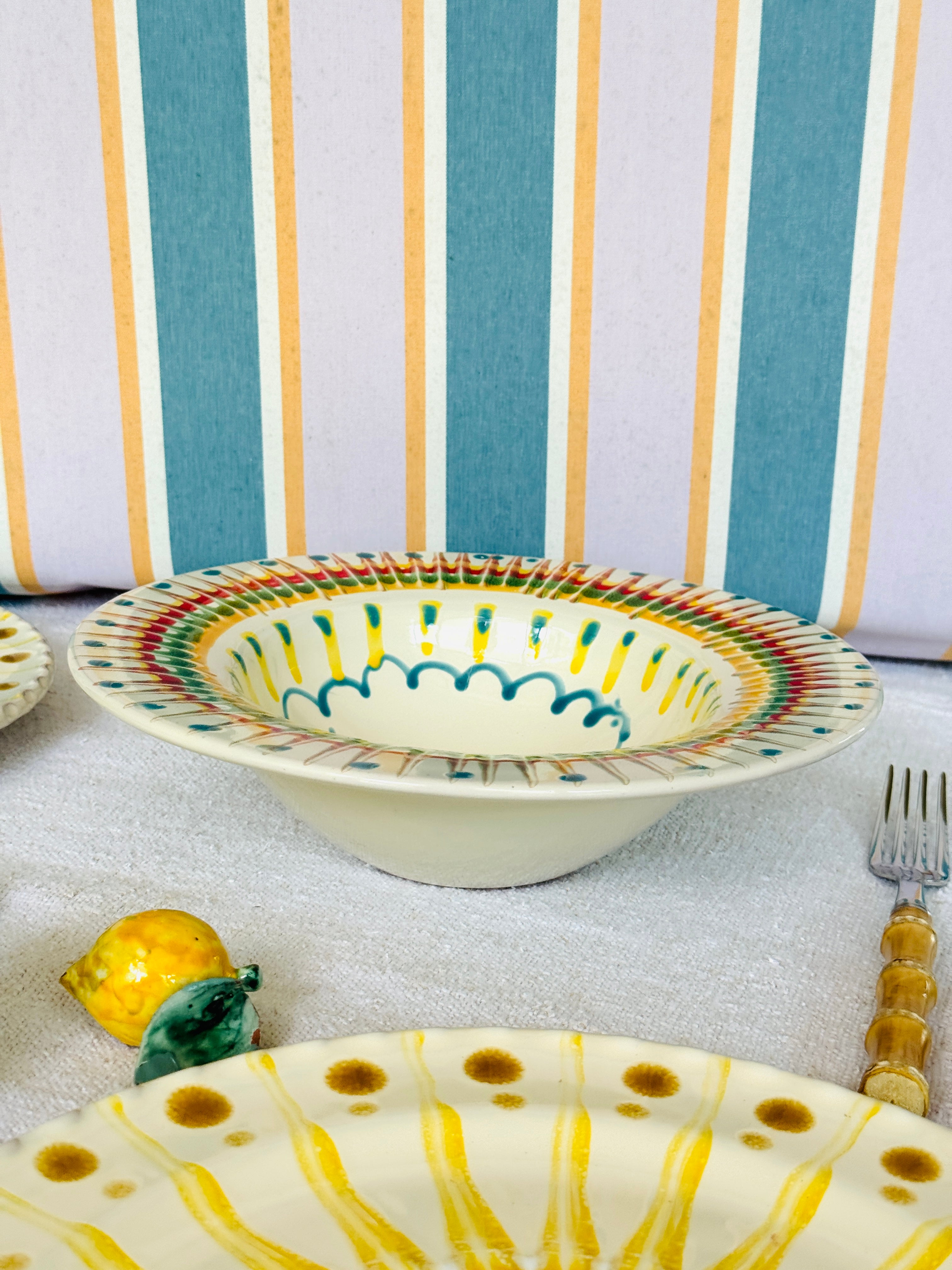 Handgefertigte Pastaschale 25 cm | Cappello di Prete