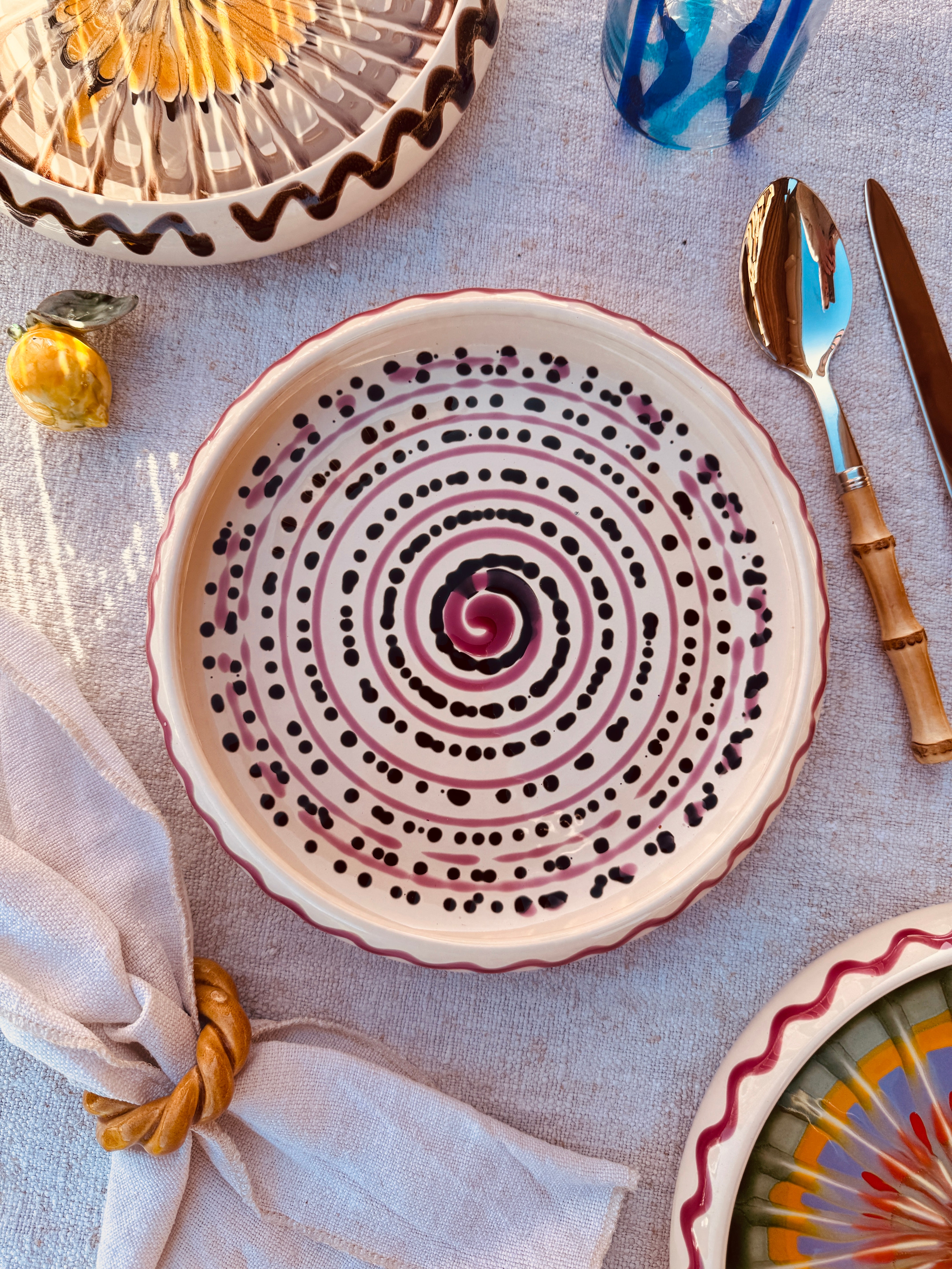 Psychodelic Frisbee Plate - 25cm "Unique Piece - only 1 x available!