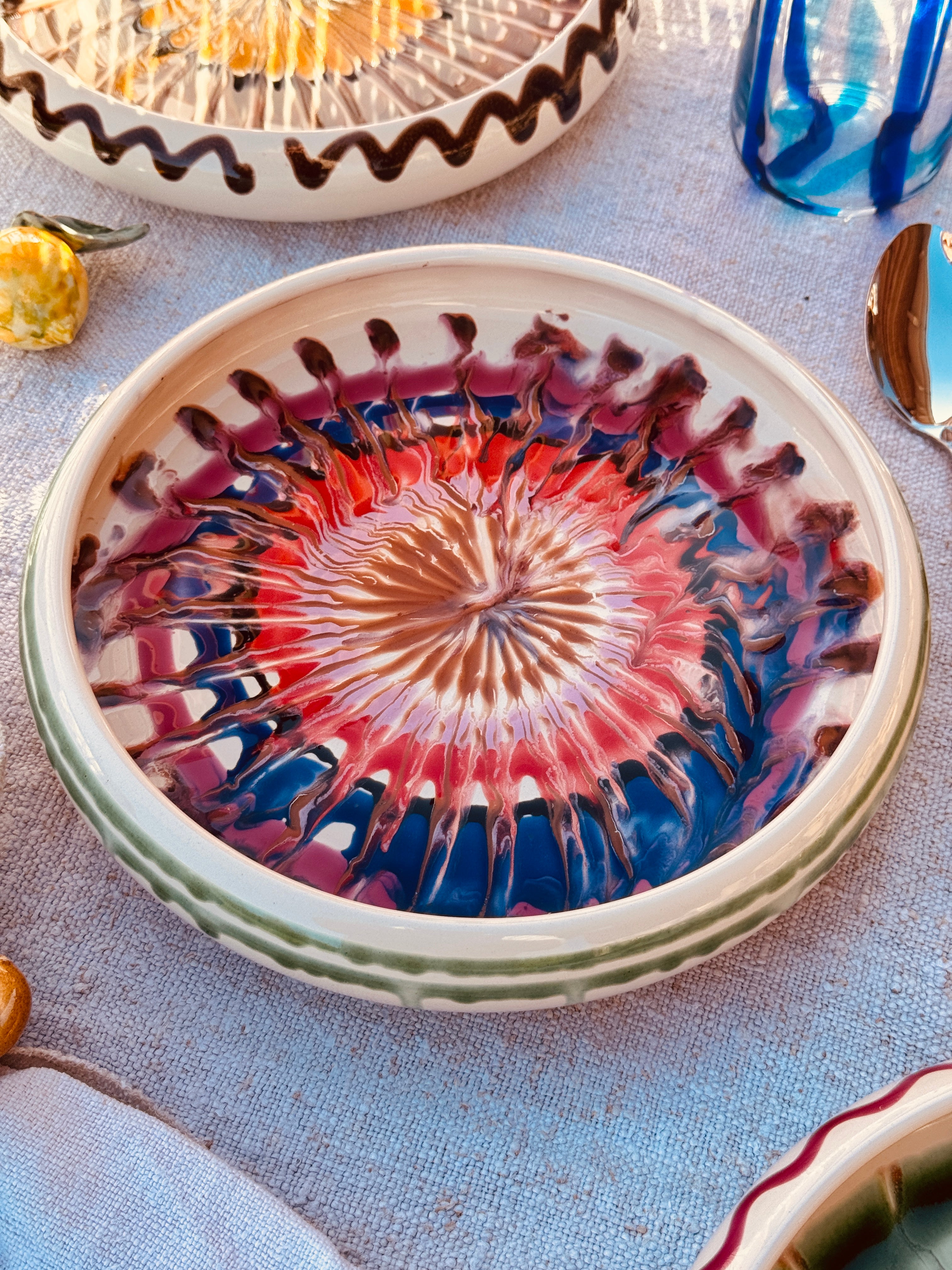 Psychodelic Frisbee Plate - 25cm "Unique Piece - only 1 x available!