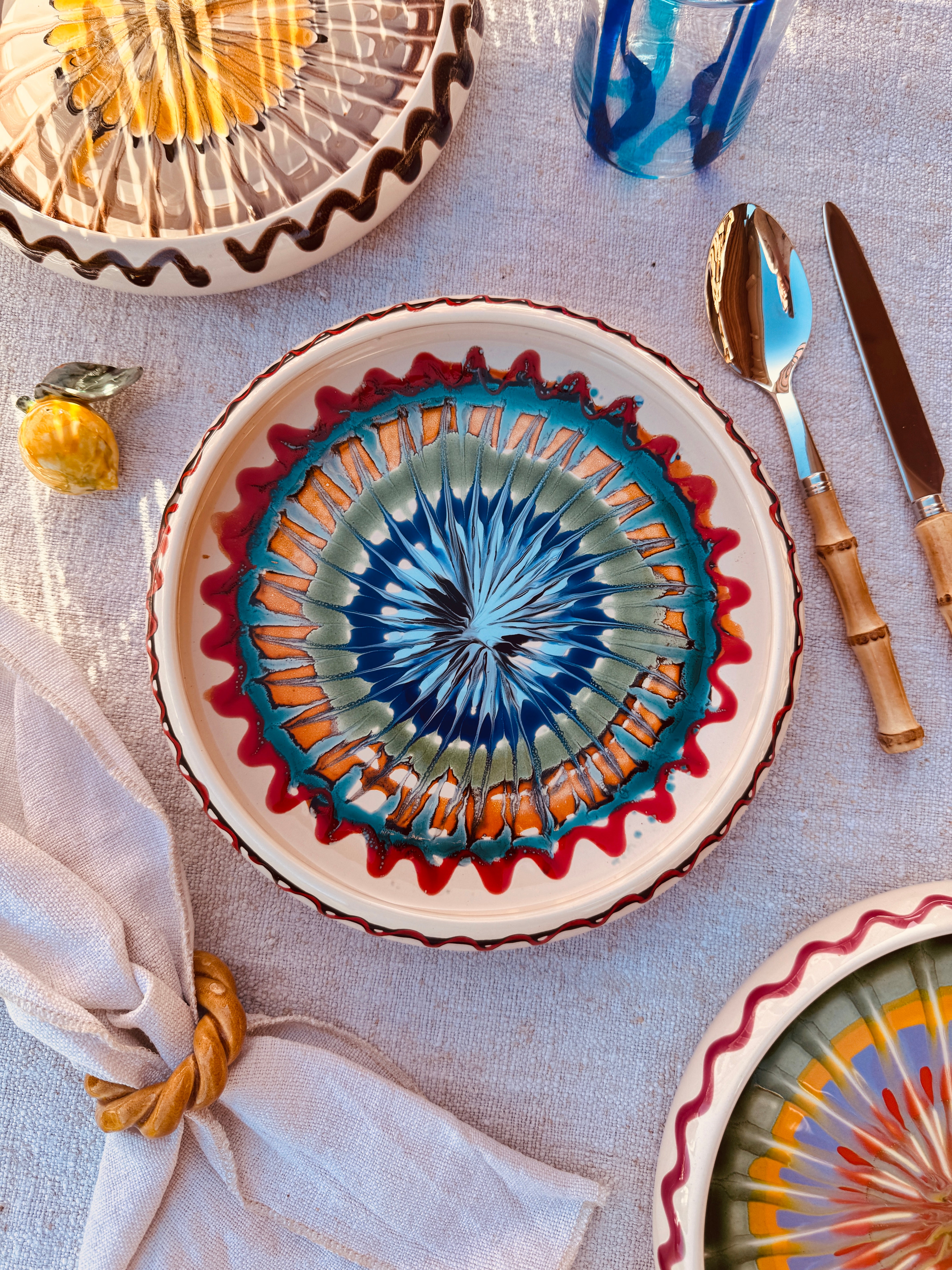 Psychodelic Frisbee Plate - 25cm "Unique Piece - only 1 x available!