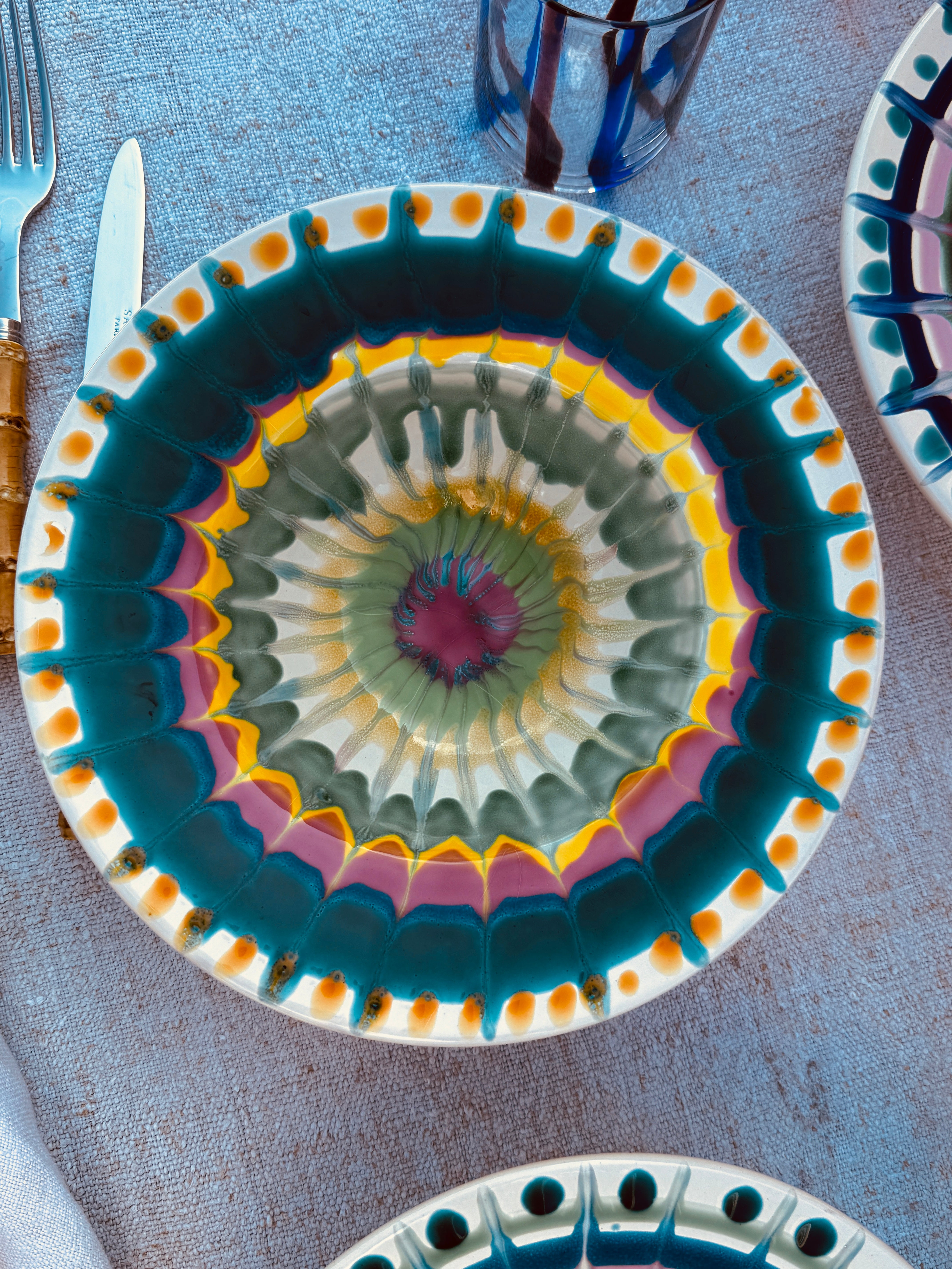 Handmade Italian Pasta Bowl 25 cm | Cappello di Prete Set of 6